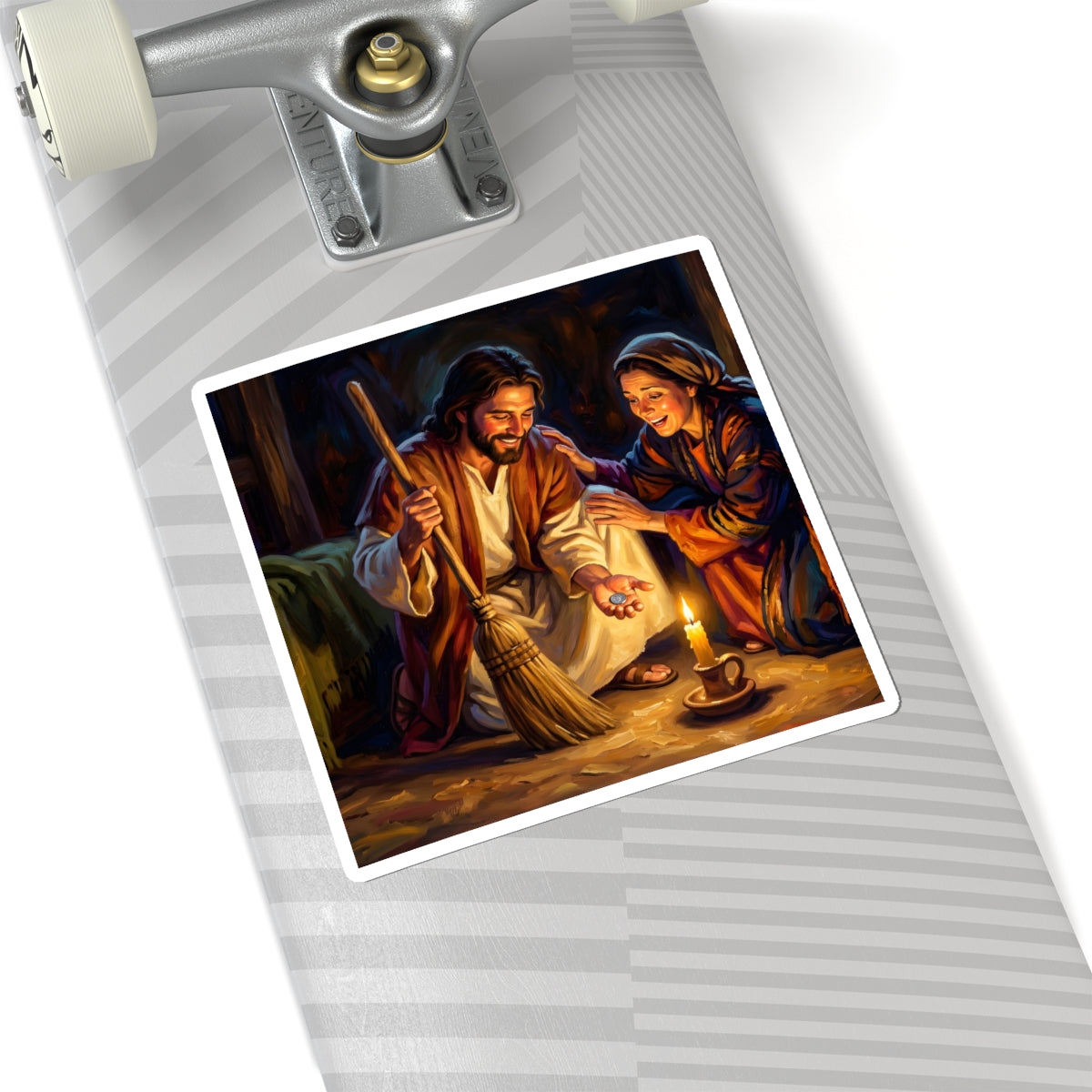 “Lost and Found - The Sweeping Woman of Luke 15” - Sticker