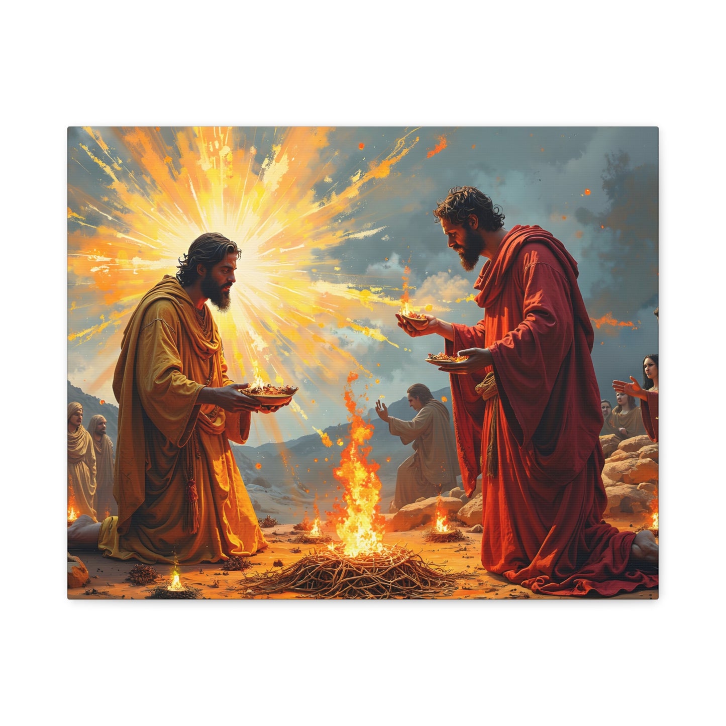 “Righteous Offering - Cain and Abel's Sacrifices” - Canvas Art
