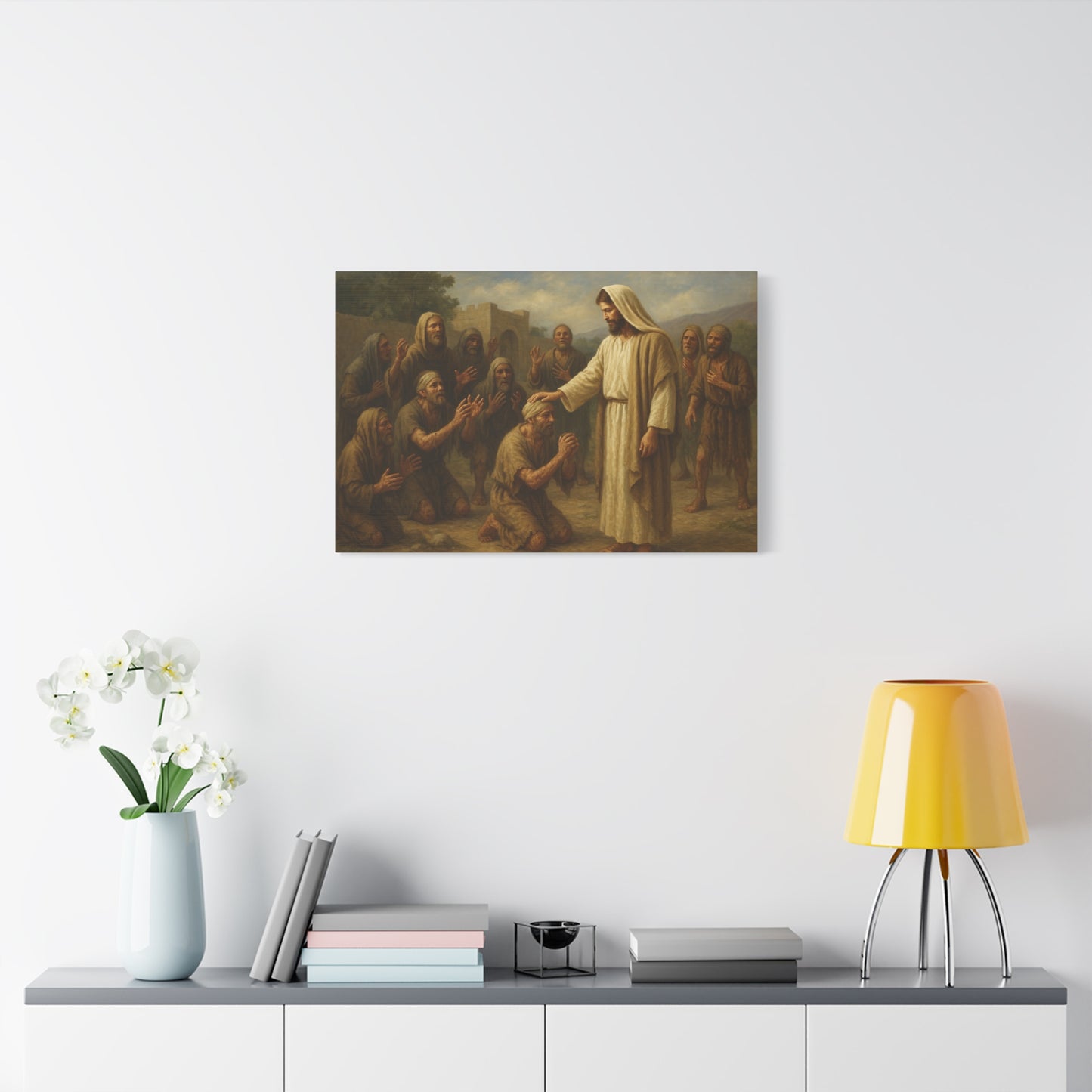 “Were Not All Ten Cleansed? – Jesus Heals the Ten Lepers” - Canvas Art