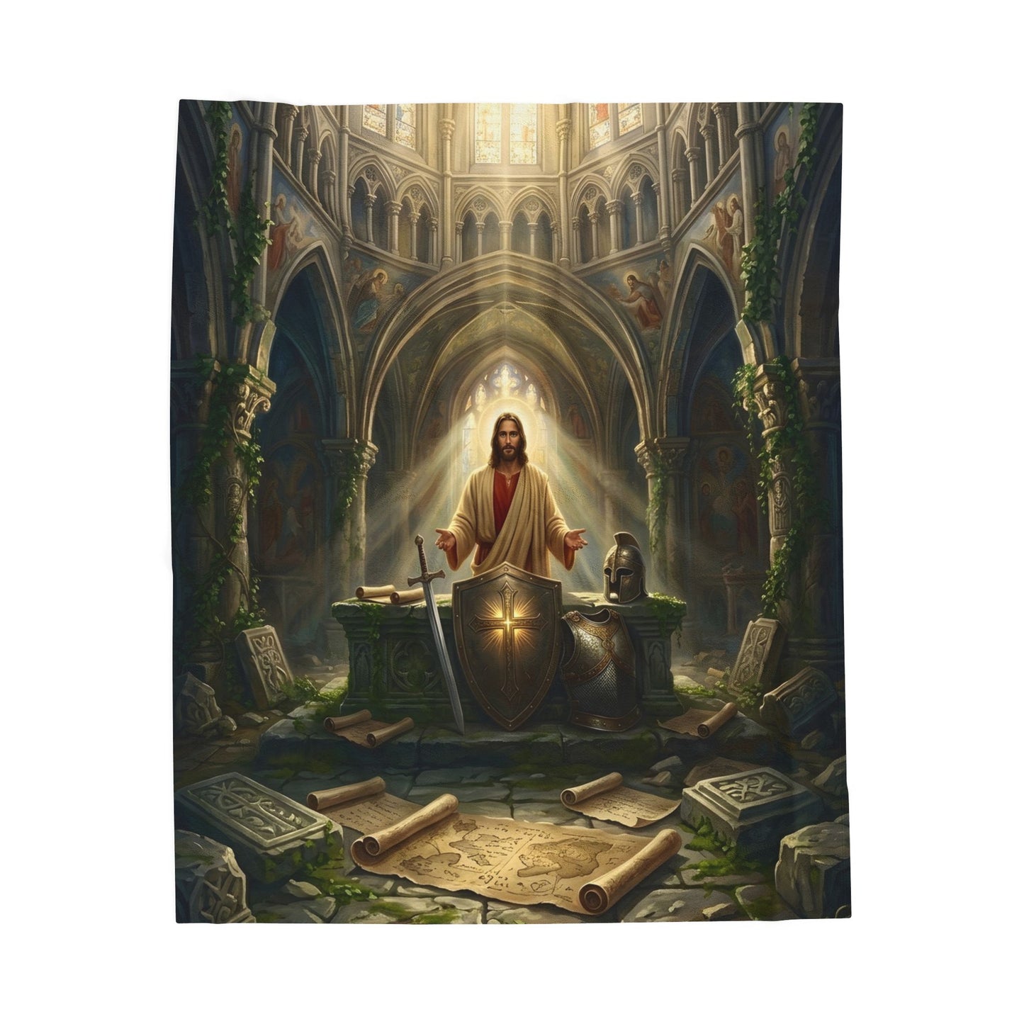 “Stand Firm - The Armor of God” - Plush Blanket