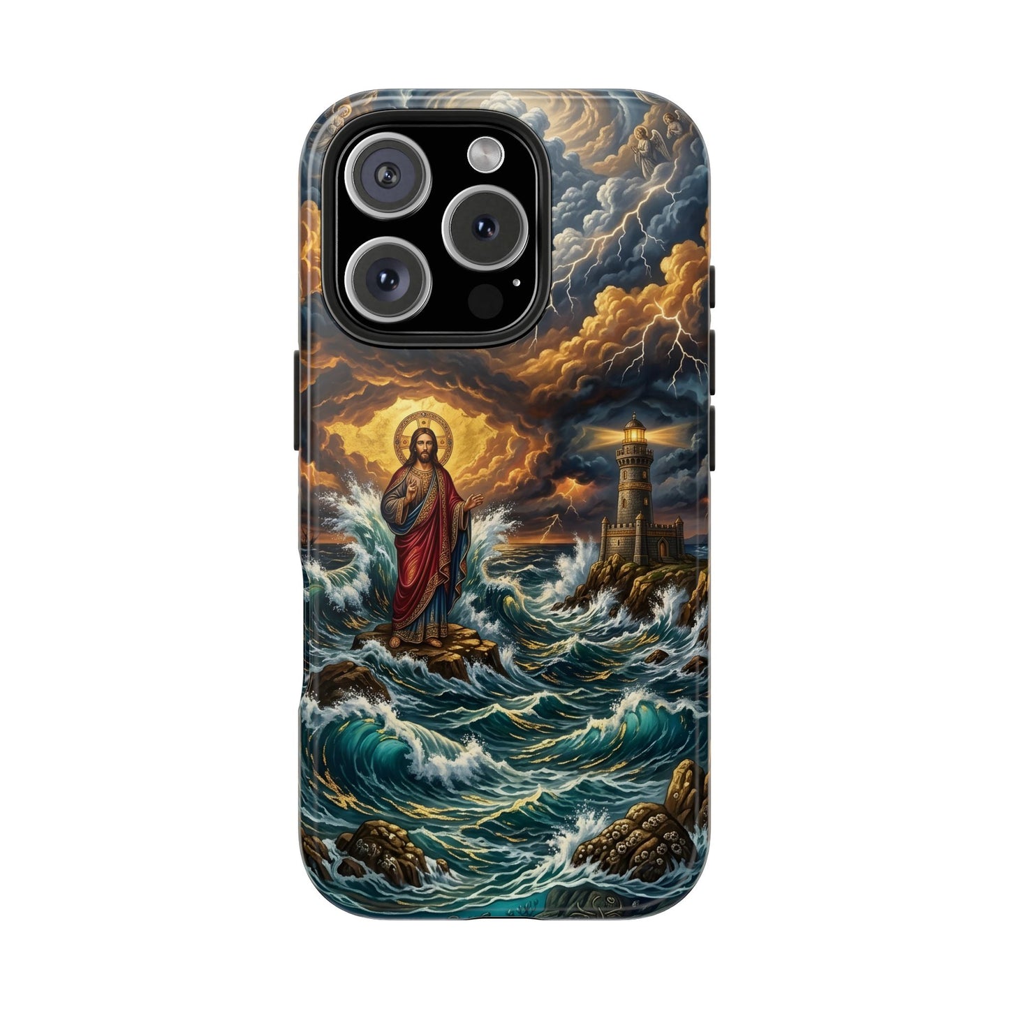 “Steadfast Hope - Lighthouse in the Storm” - Phone Case