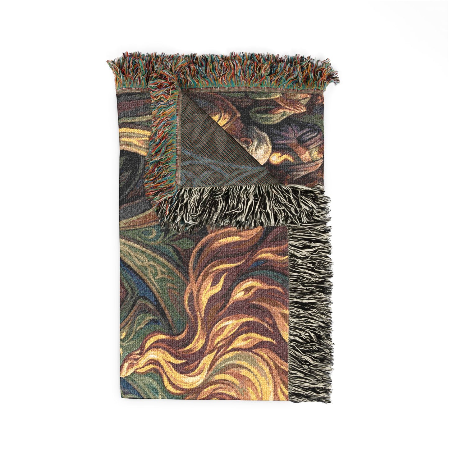 “Spirit Poured Out - Pentecost Flames Descending” - Woven Blanket