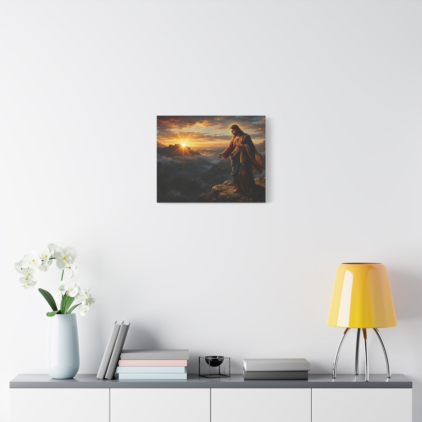 “Joy Comes in the Morning - Sunrise Over Dark Valley” - Canvas Art
