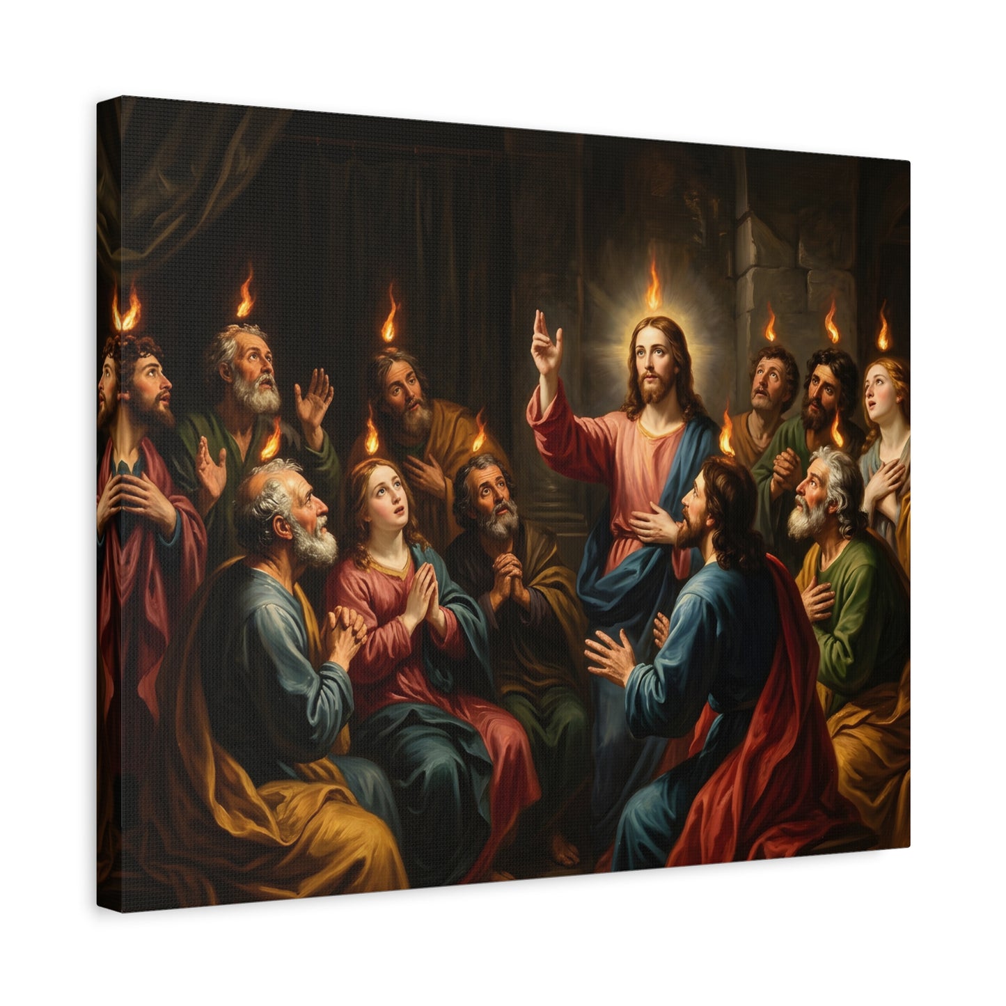 “Tongues of Fire - The Pentecost Outpouring” - Canvas Art
