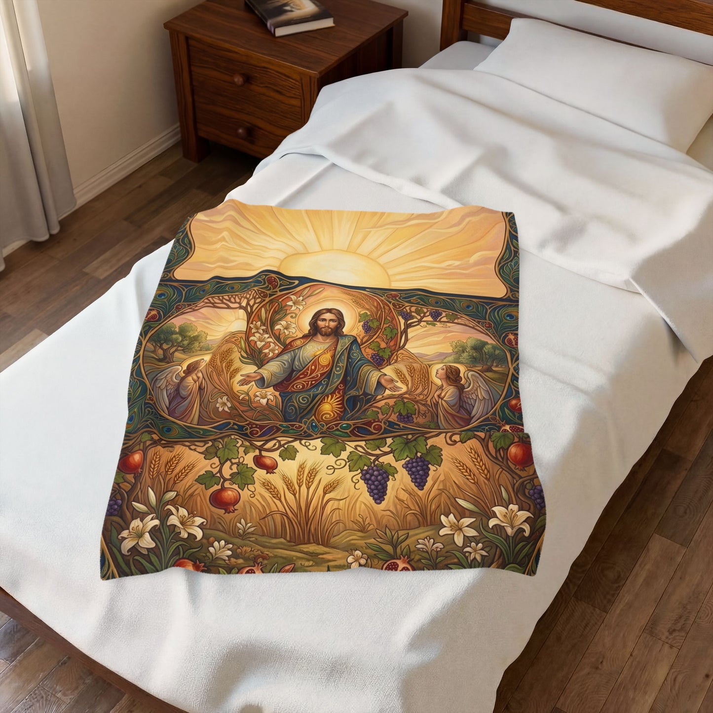 “New Mercies Every Morning - Golden Dawn of Hope” - Plush Blanket