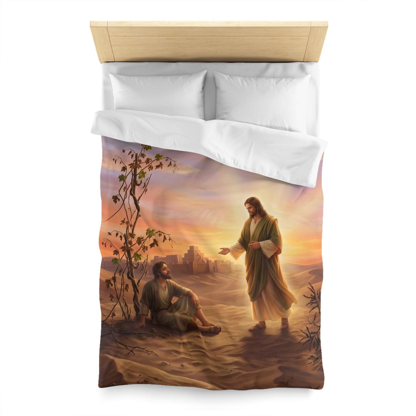 “Withered Vine - Jonah's Lesson in Mercy” - Duvet Cover