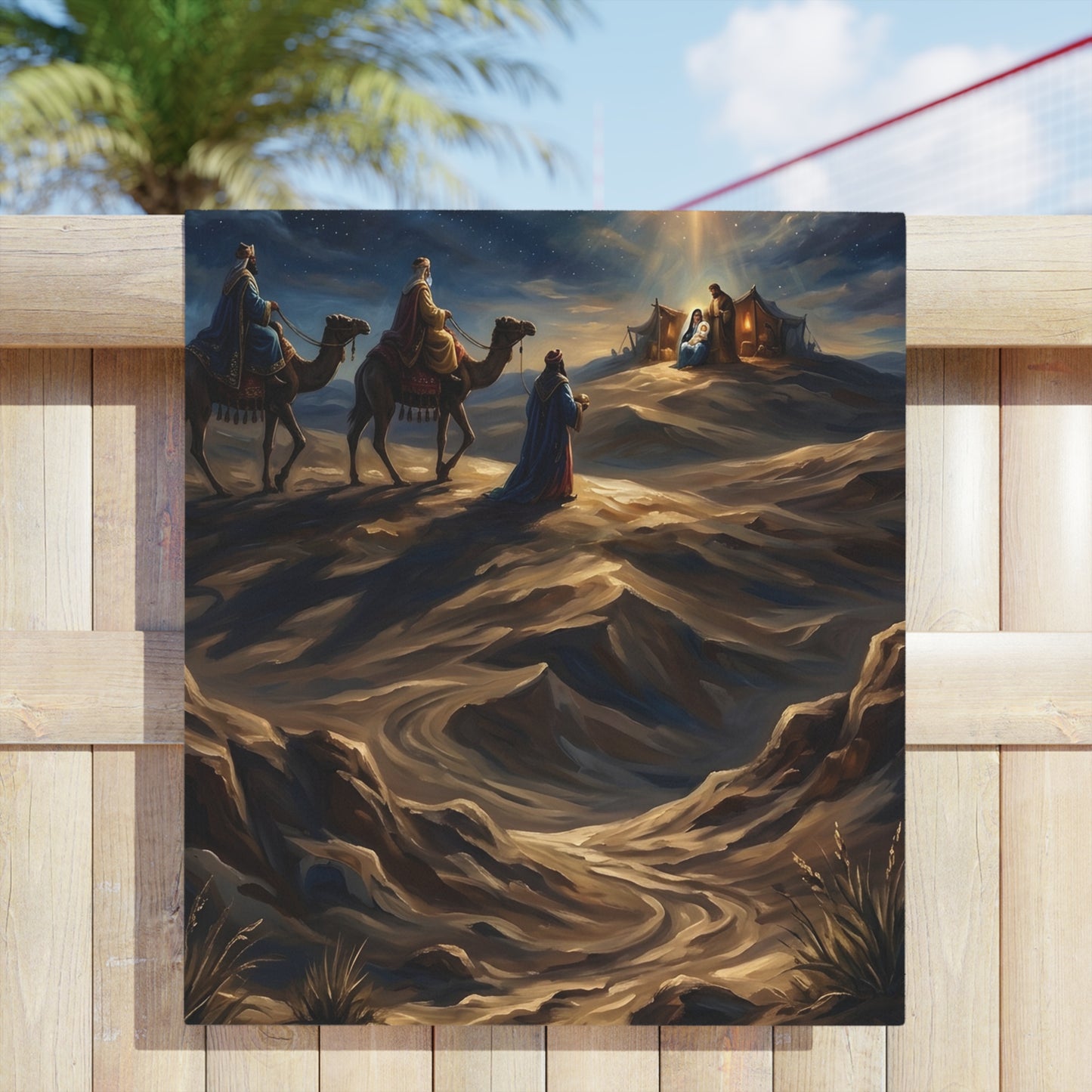“Journey to the King - Wise Men Seek the Christ Child” - Beach Towel