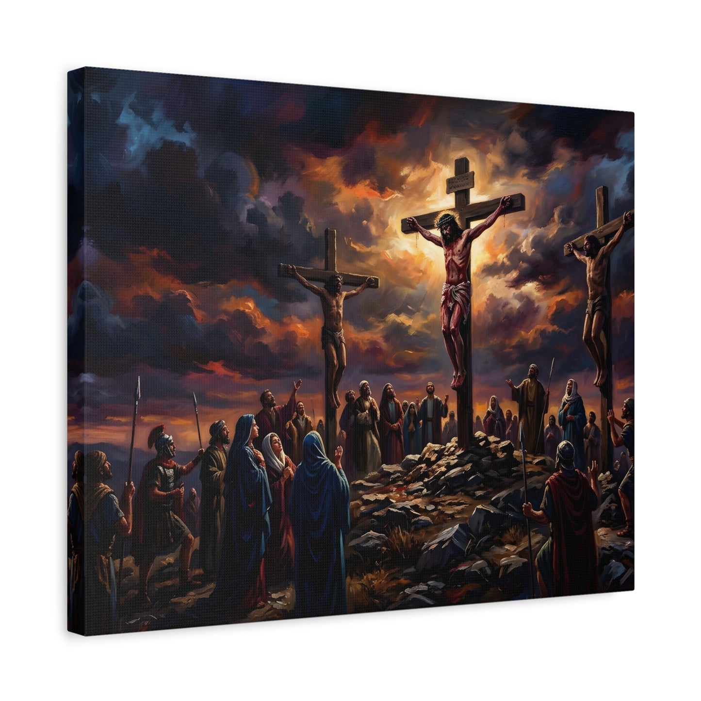 “It Is Finished - The Crucifixion at Calvary” - Canvas Art
