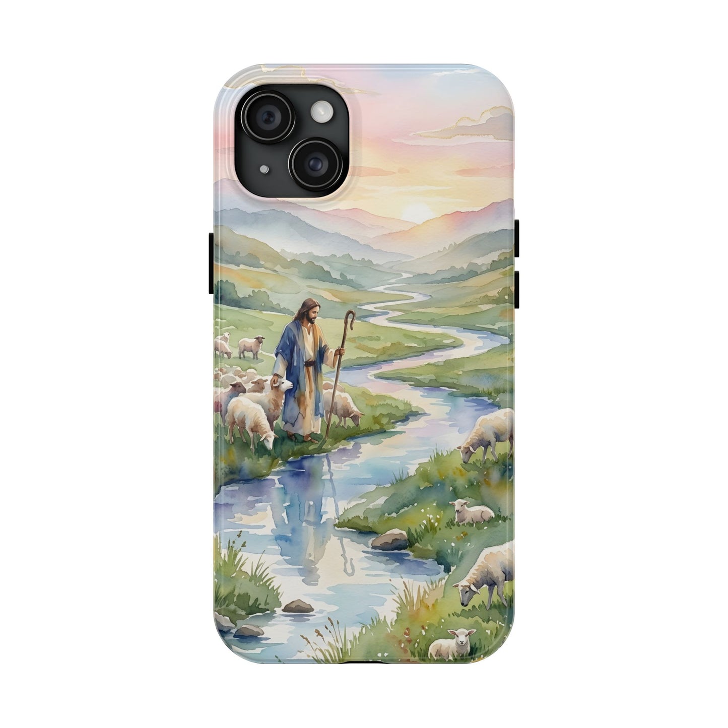 “Still Waters - Shepherd Leads His Flock” - Phone Case