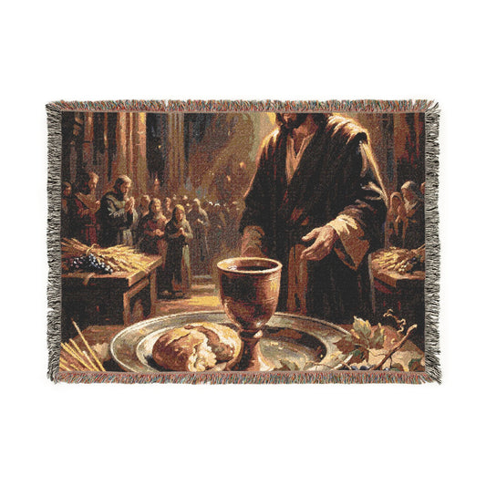 “The Harvest of Faith - Communion Still Life” - Woven Blanket