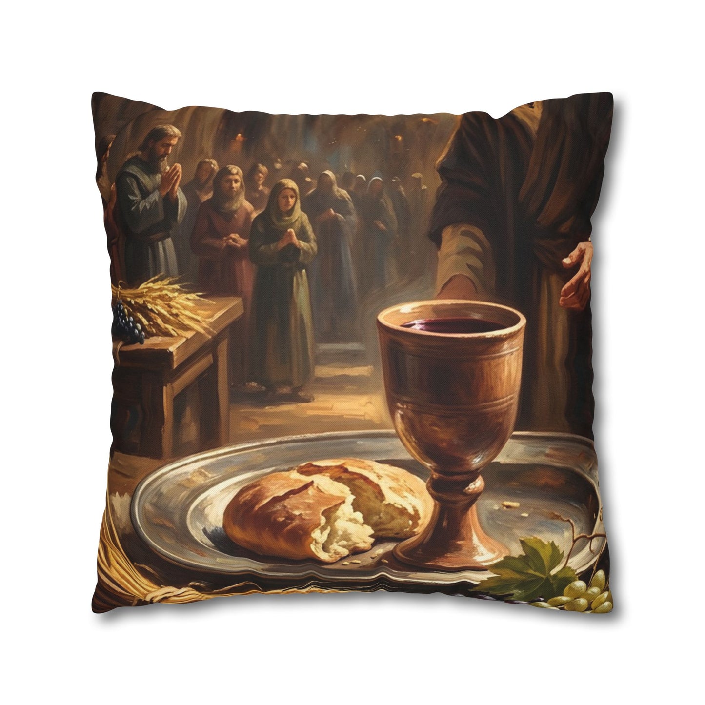“The Harvest of Faith - Communion Still Life” - Pillowcase