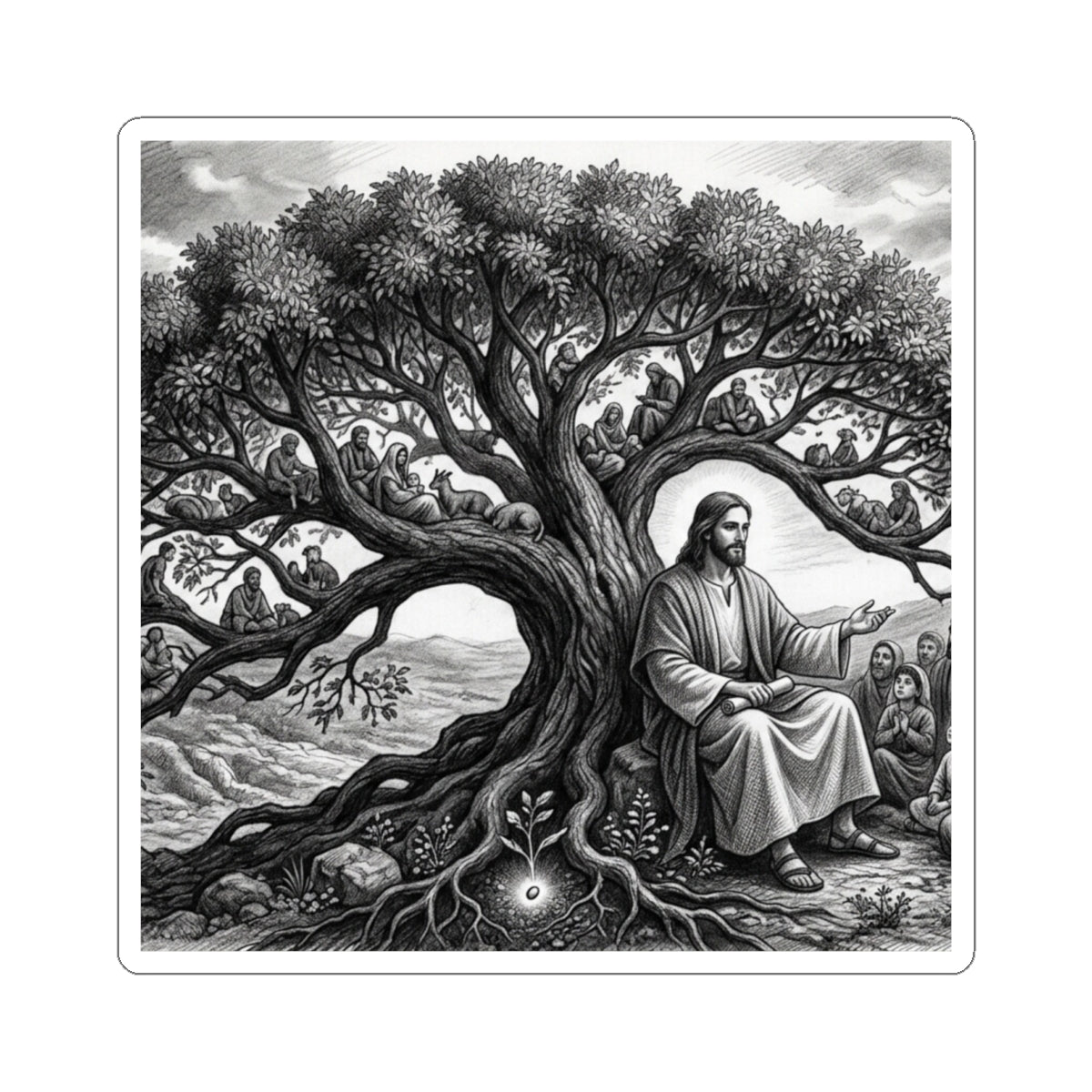 “Mighty Sheltering Tree - Parable of the Kingdom” - Sticker