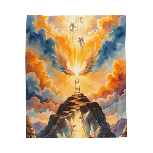 “Jacob's Gate - Angels Ascending and Descending” - Plush Blanket