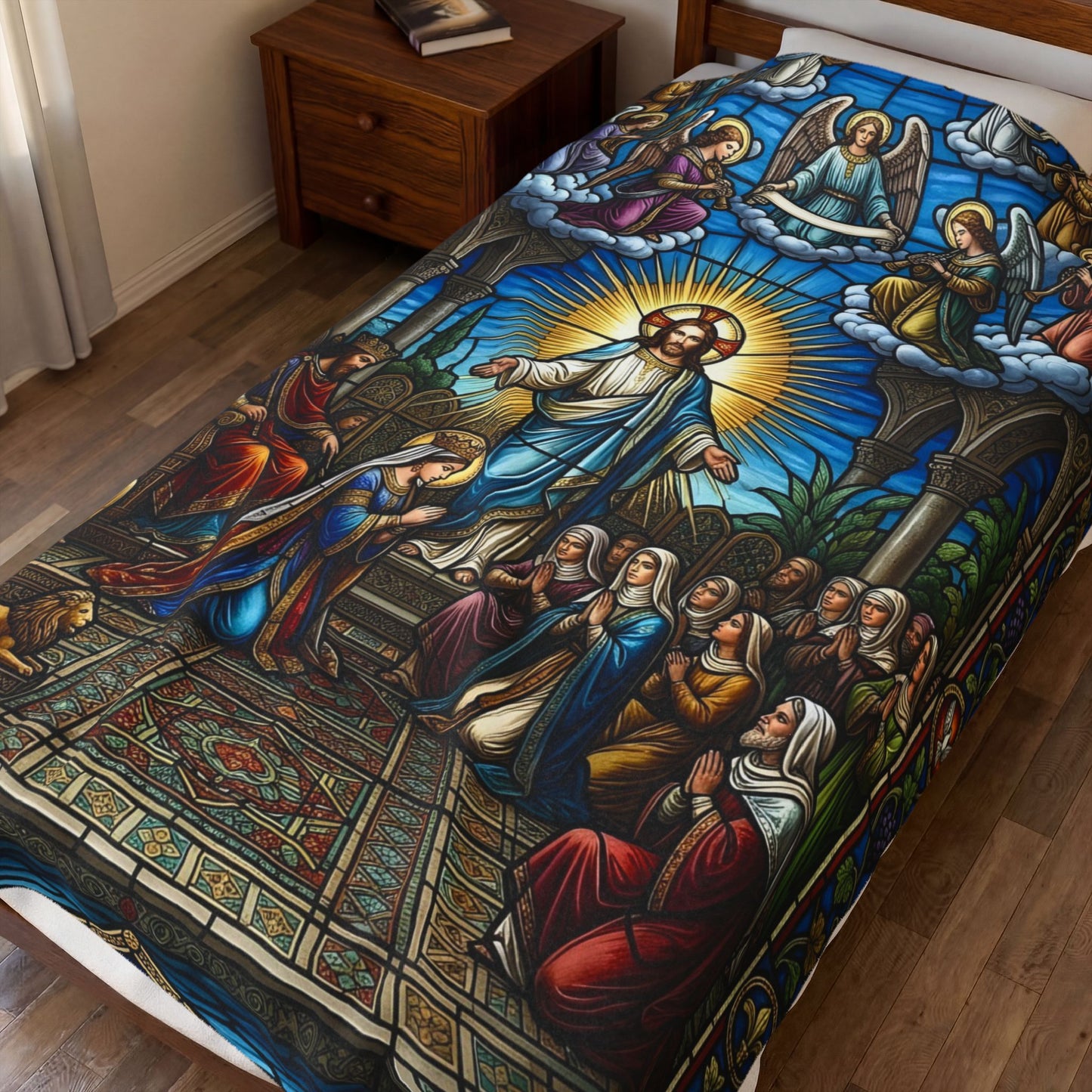 “For Such a Time As This - Esther Before King Ahasuerus” - Plush Blanket