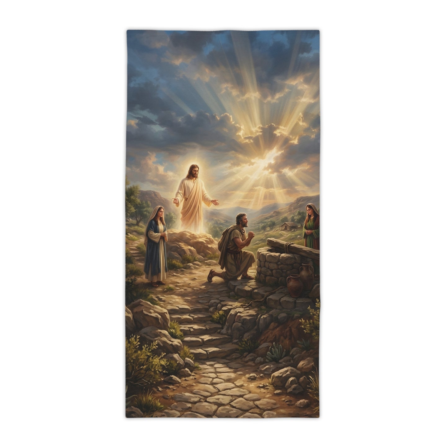 “Fourteen Years for Love - Jacob and Rachel” - Beach Towel