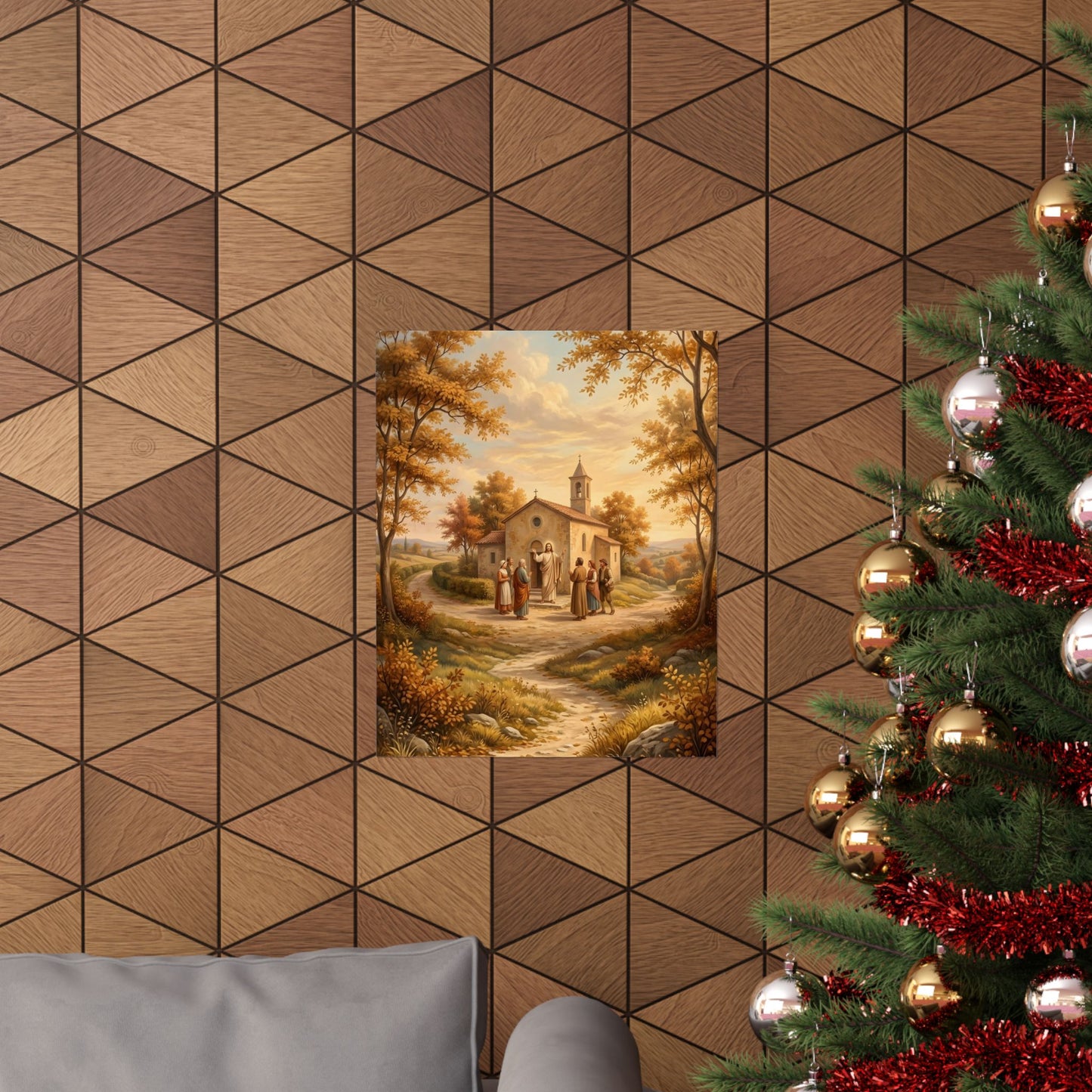 “Sanctuary in Serenity - Autumn's Golden Embrace” - Poster