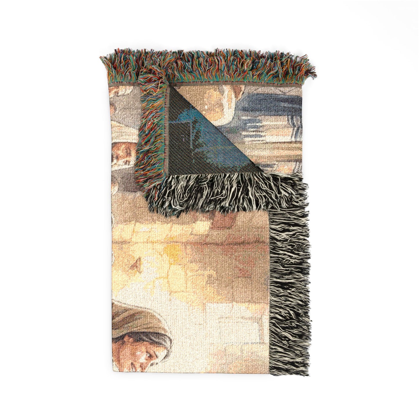 “Released - Jesus Heals the Bent Woman” - Woven Blanket