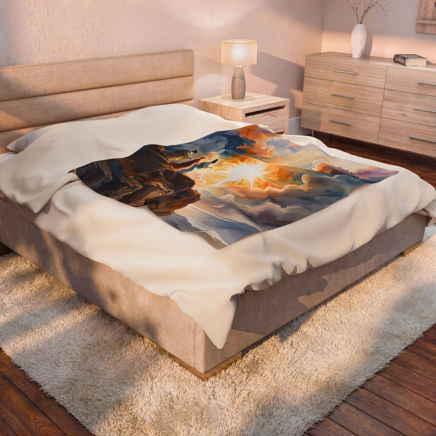 “Behold His Glory - The Transfiguration of Jesus” - Plush Blanket