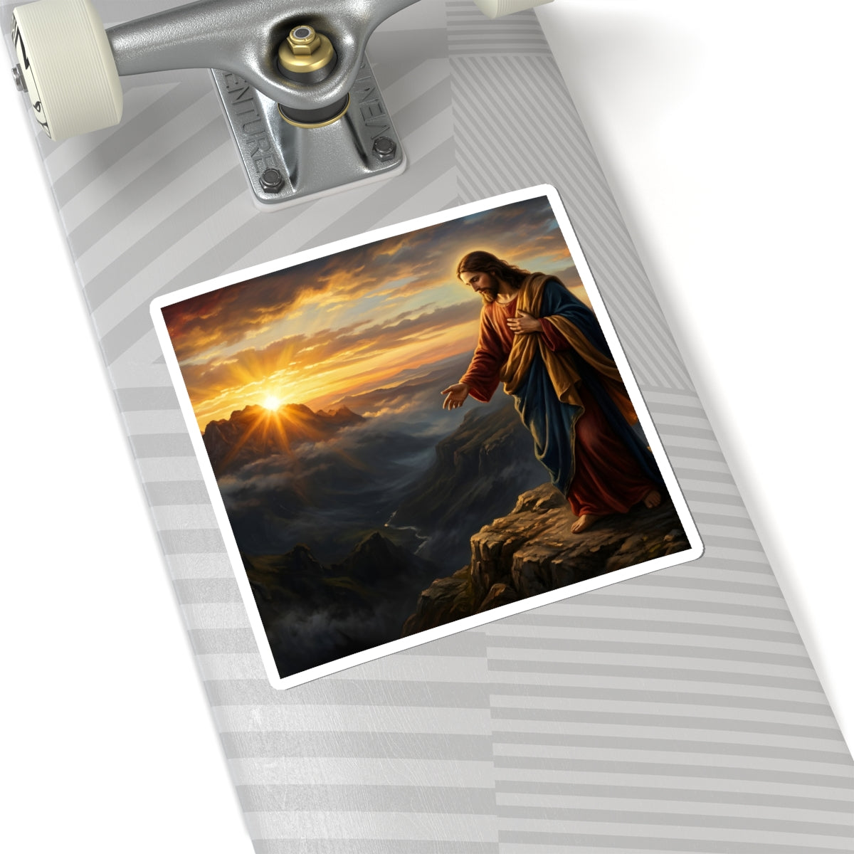 “Joy Comes in the Morning - Sunrise Over Dark Valley” - Sticker
