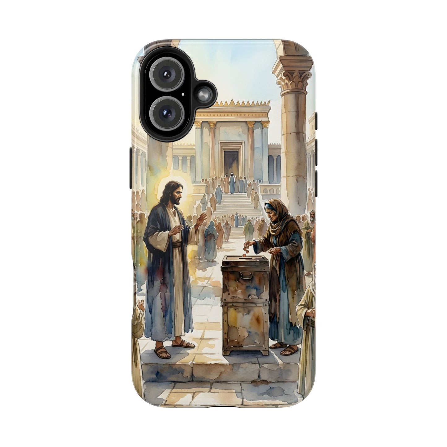 “Her Offering - The Widow's Mite at the Temple” - Phone Case