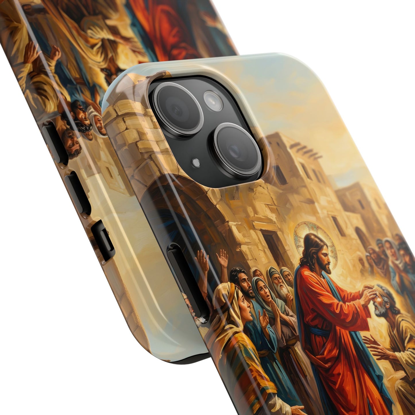 “He Opened My Eyes - Jesus Heals the Blind Man” - Phone Case