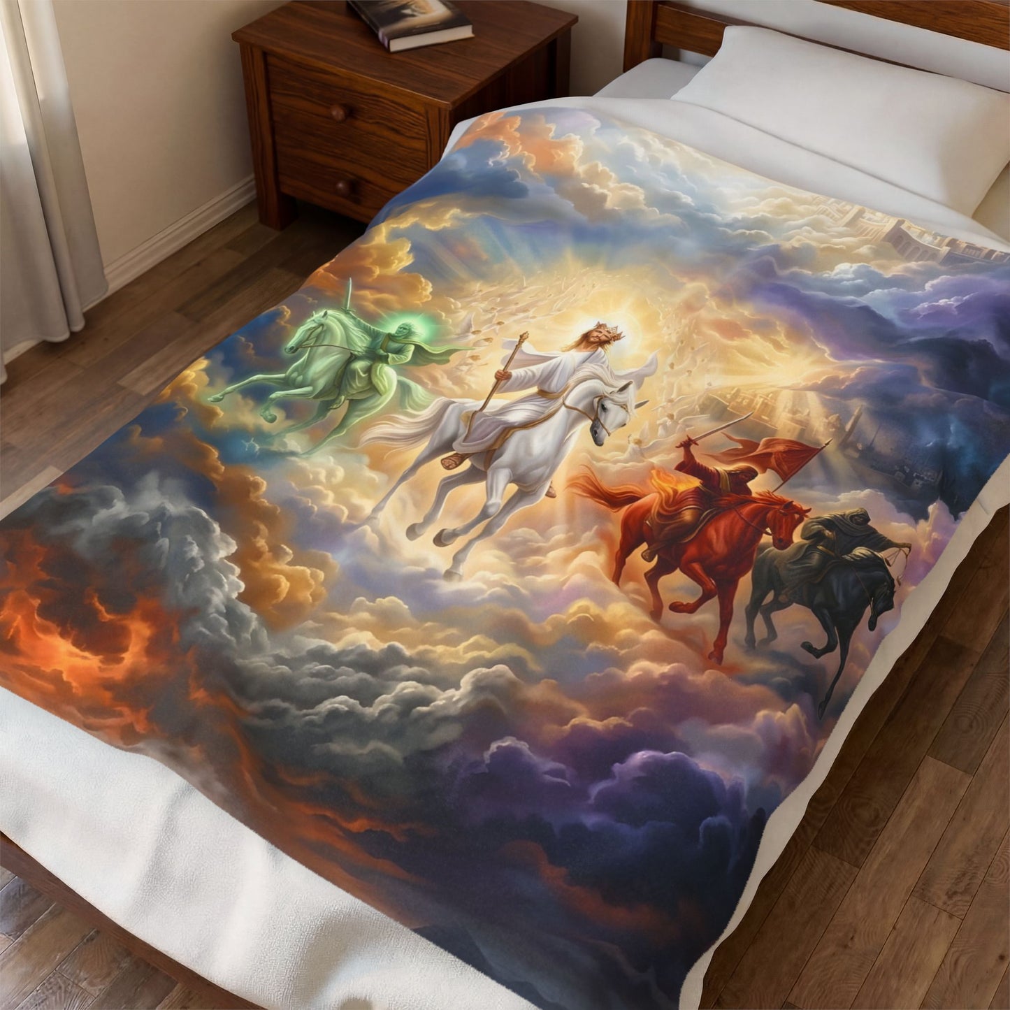 “Behold, A Pale Horse - The Four Horsemen” - Plush Blanket