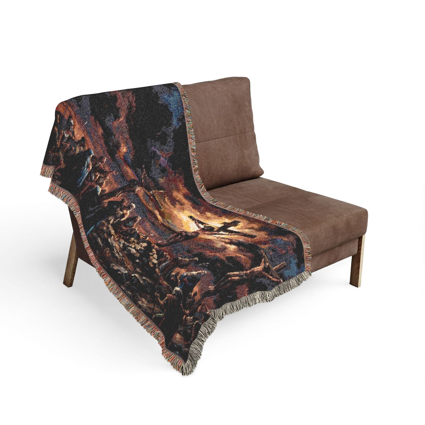 “It Is Finished - The Crucifixion at Calvary” - Woven Blanket