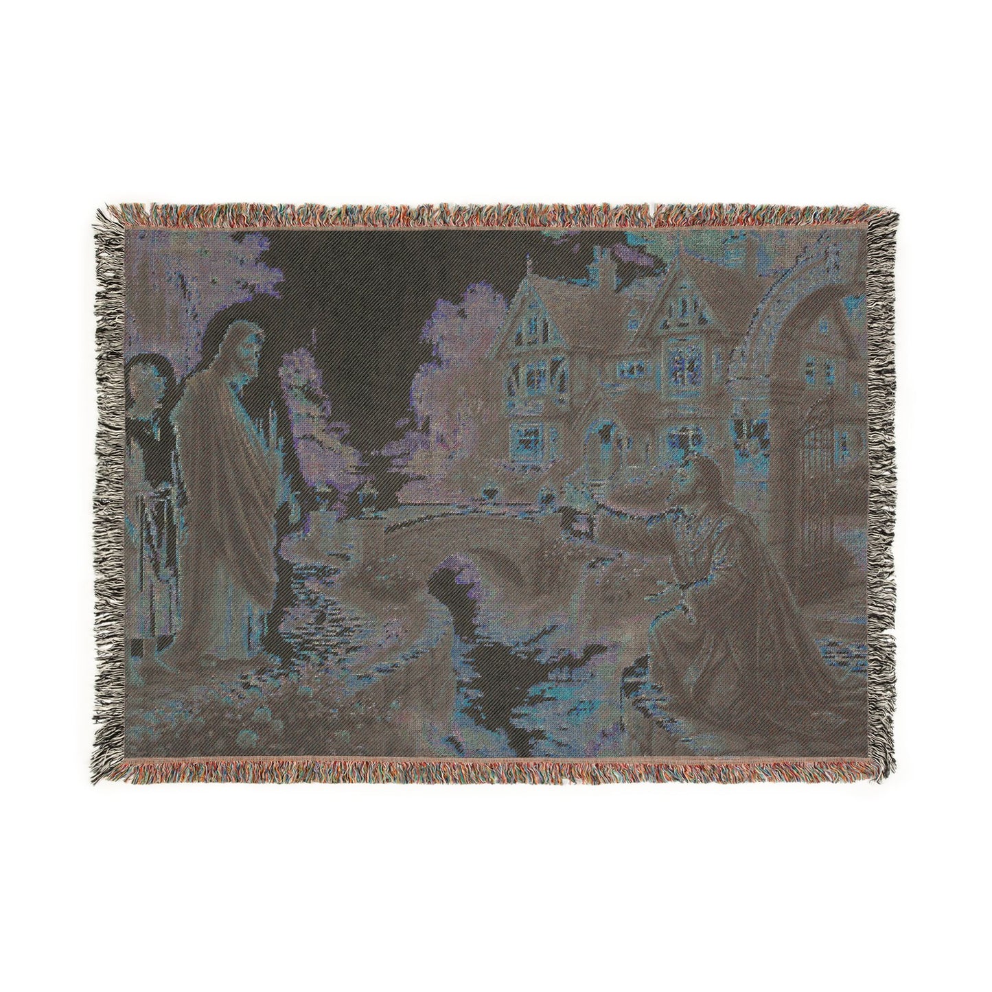 “The Great Reversal - Lazarus at the Rich Man’s Gate” - Woven Blanket