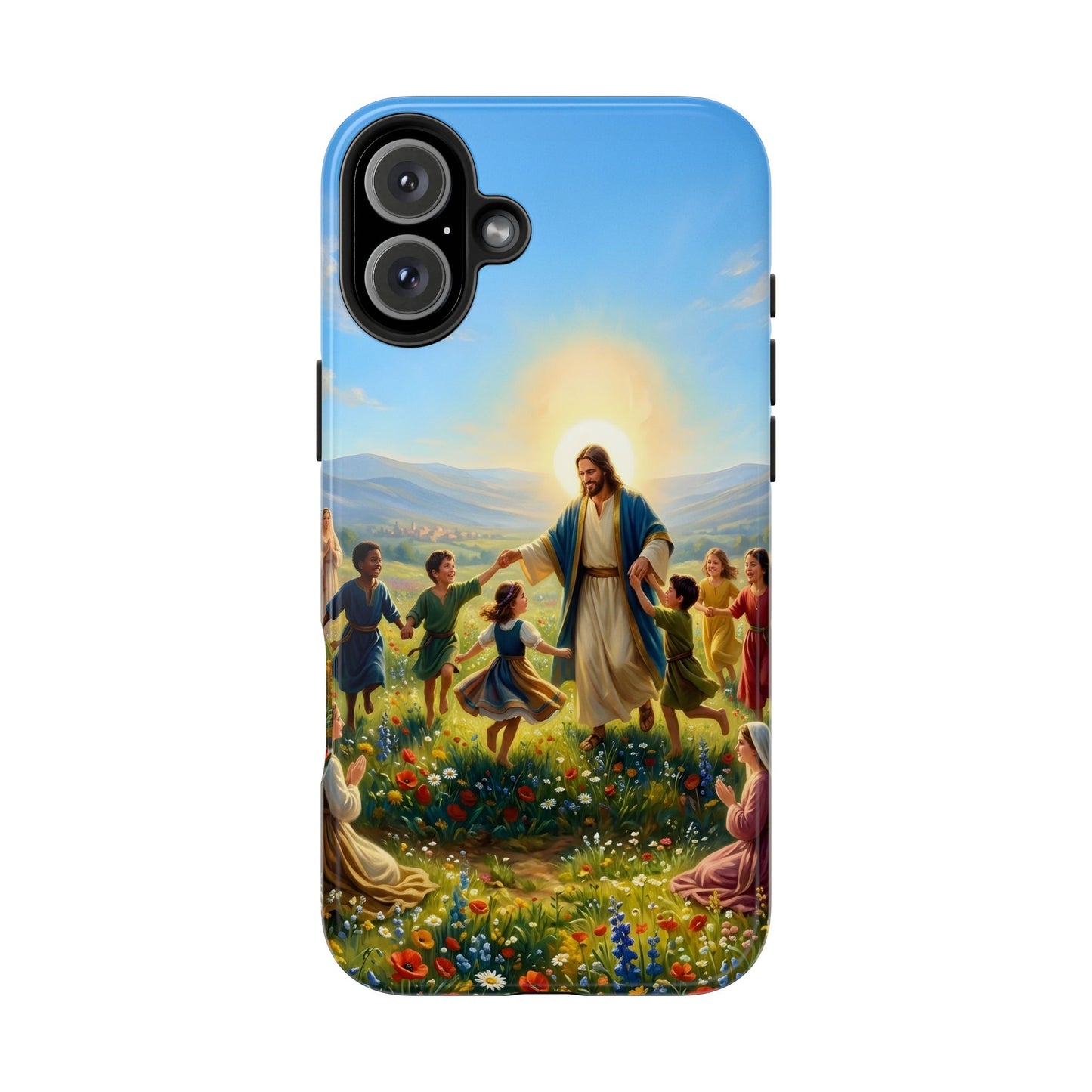 “Joy Overflowing - Children Dancing in the Meadow” - Phone Case
