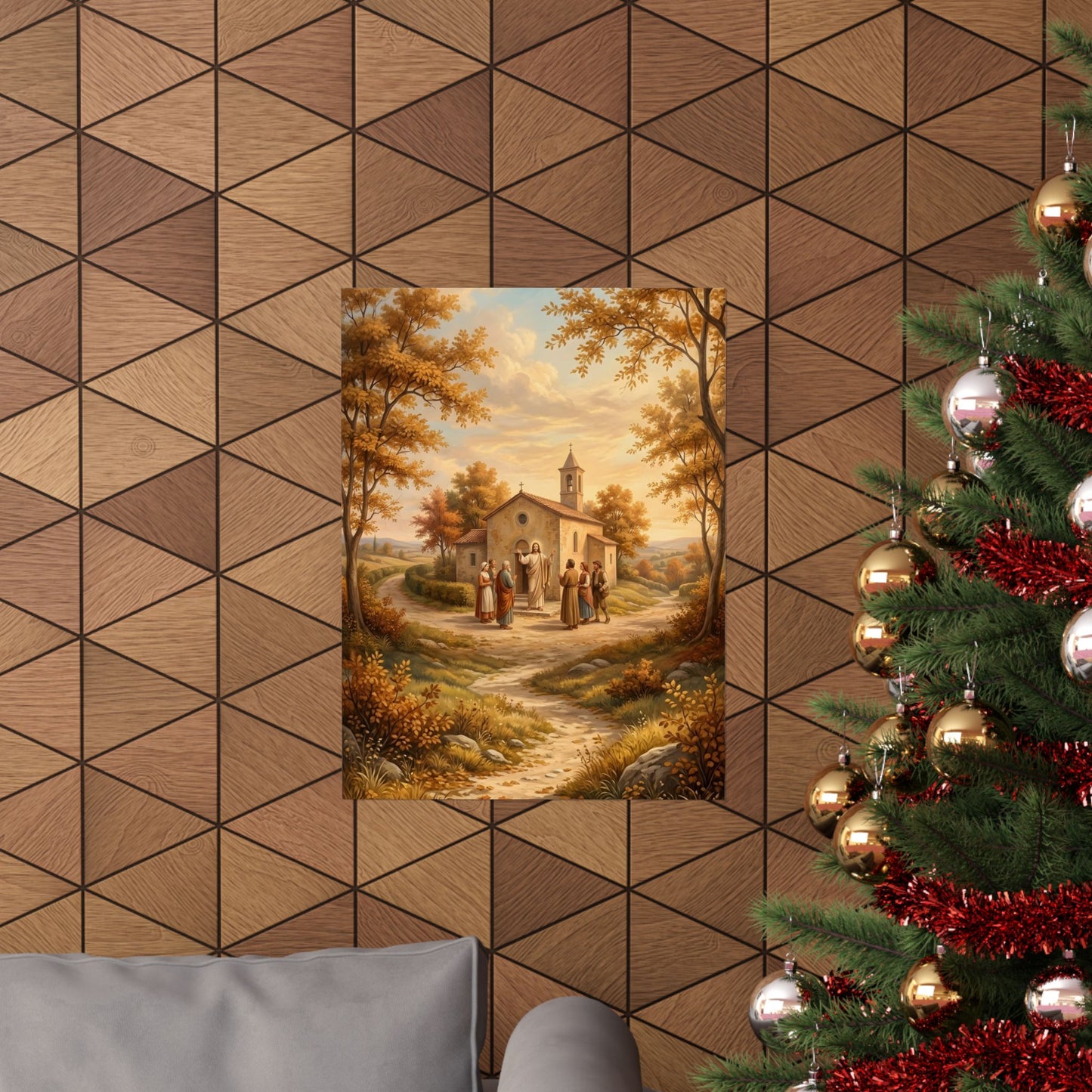 “Sanctuary in Serenity - Autumn's Golden Embrace” - Poster