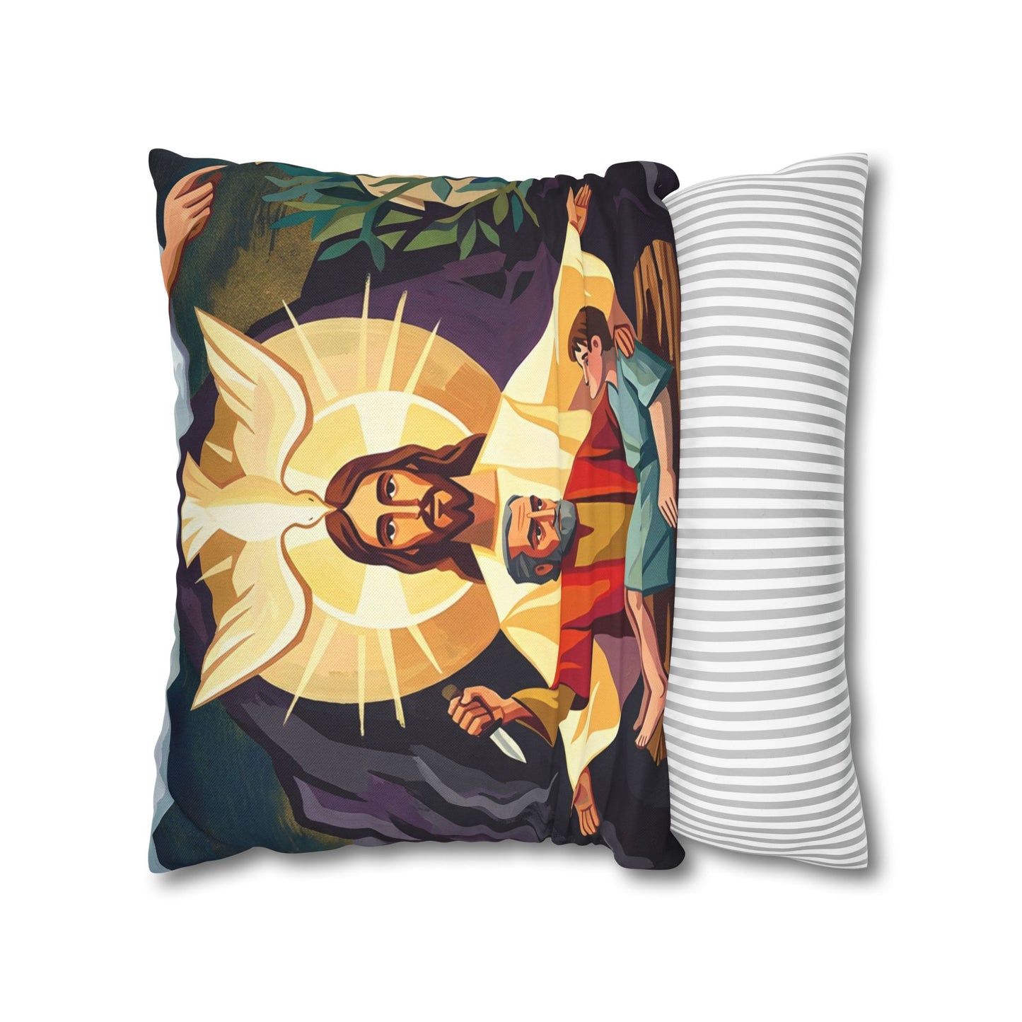 “The Lord Will Provide - Abraham and Isaac on Mount Moriah” - Pillowcase