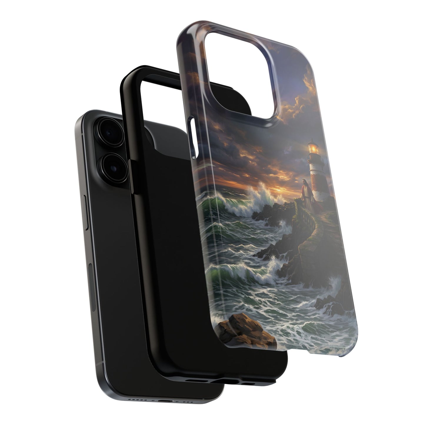 “Steadfast Hope - Lighthouse in the Storm” - Phone Case