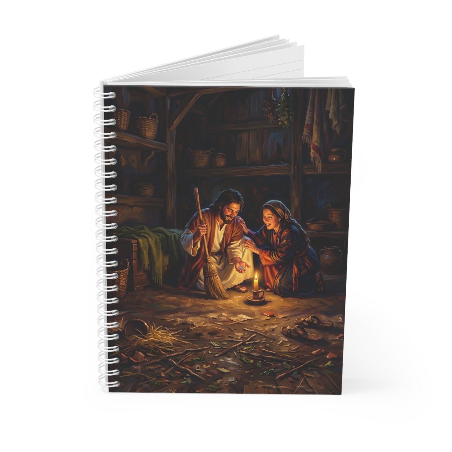 “Lost and Found - The Sweeping Woman of Luke 15” - Spiral Notebook