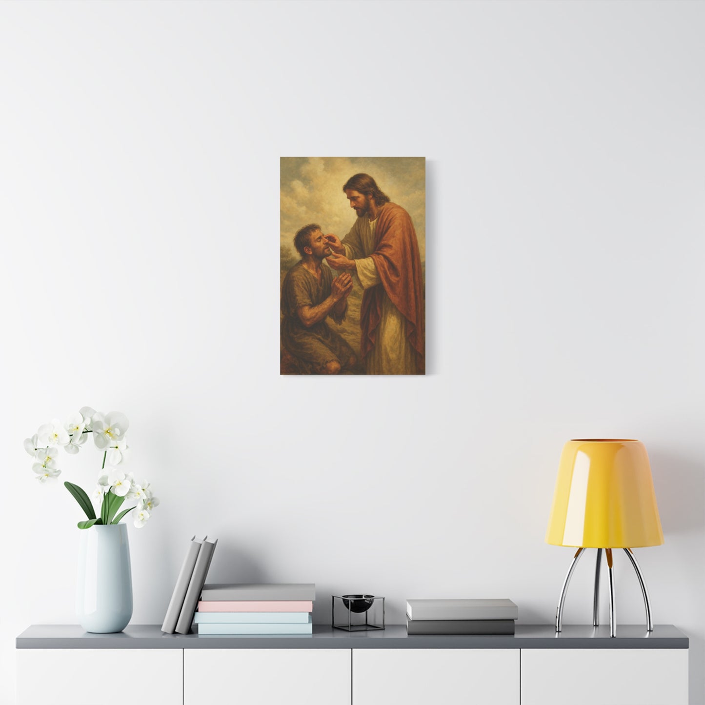 “Ephphatha – Jesus Heals a Deaf and Mute Man” - Canvas Art