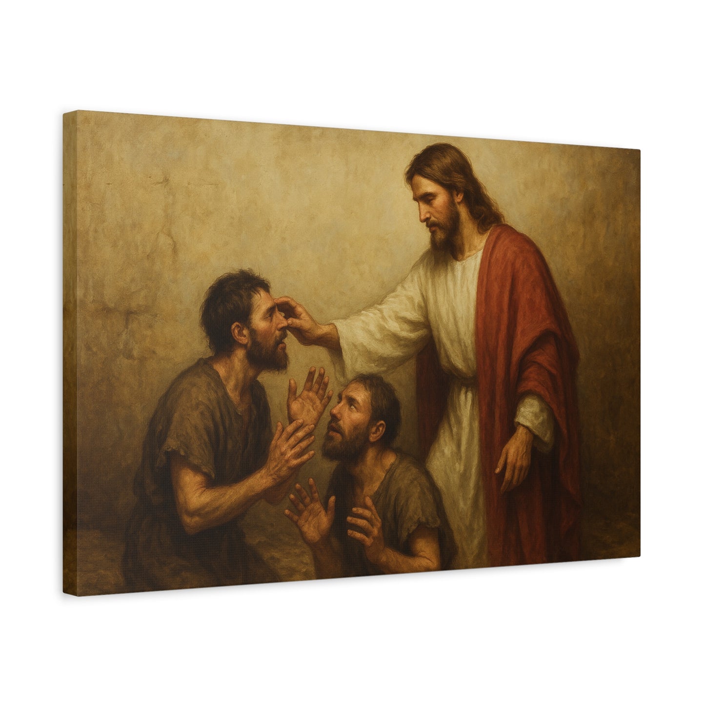 “According to Your Faith – Jesus Heals Two Blind Men” - Canvas Art