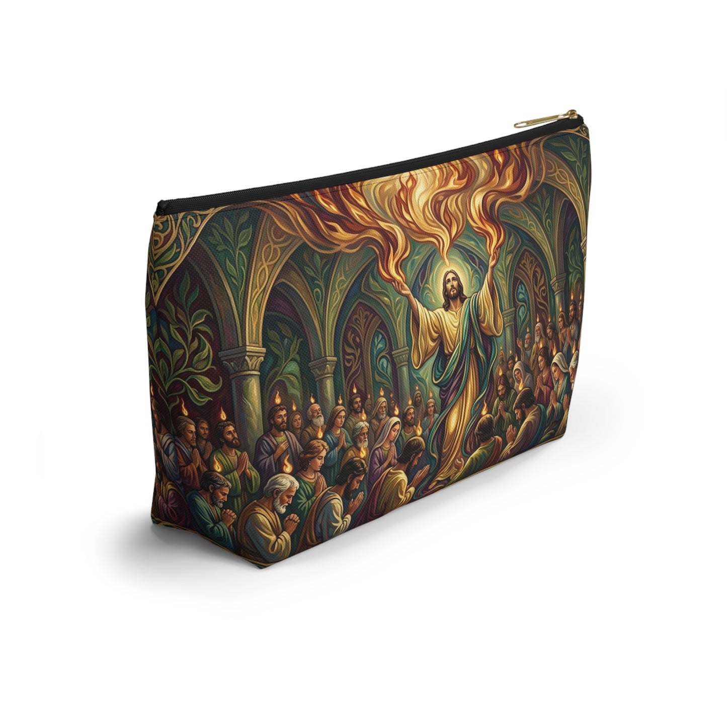“Spirit Poured Out - Pentecost Flames Descending” - Accessory Pouch