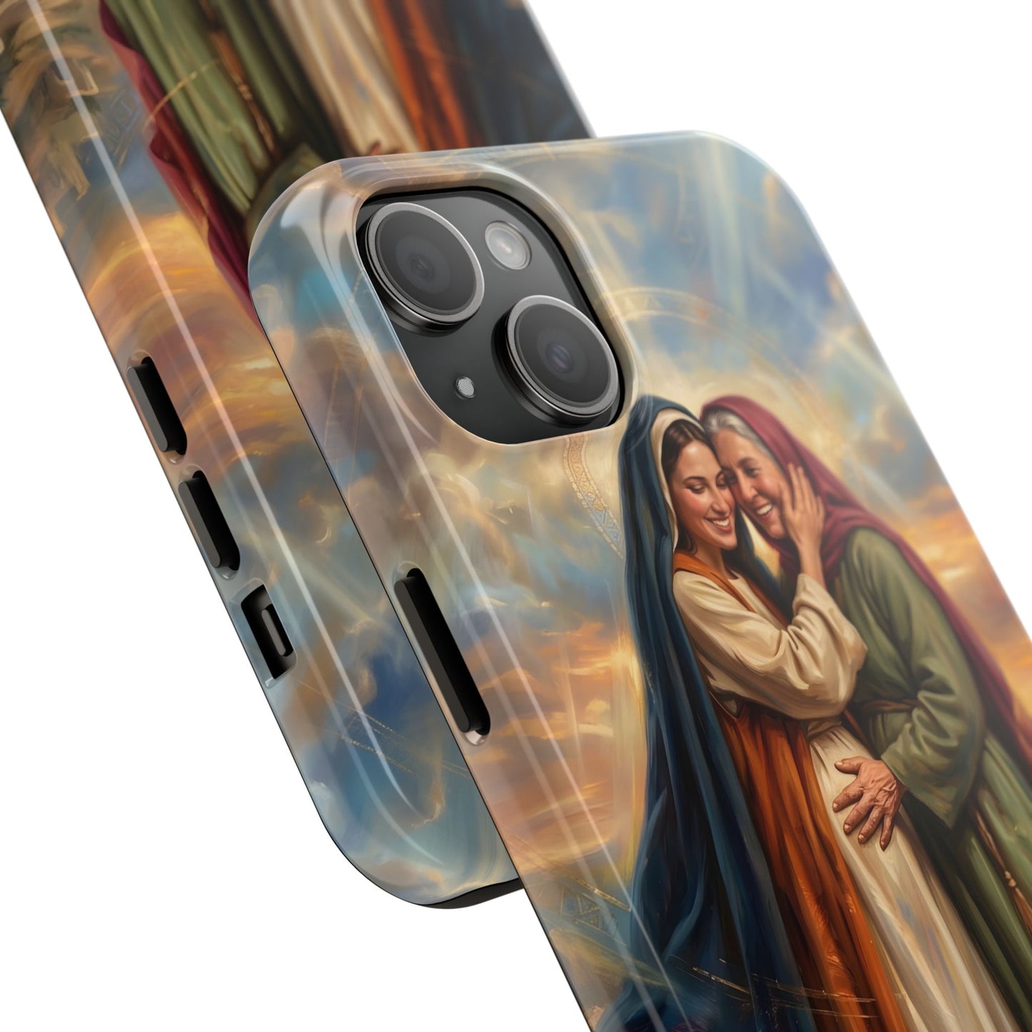“Blessed Among Women - Mary and Elizabeth Embrace” - Phone Case