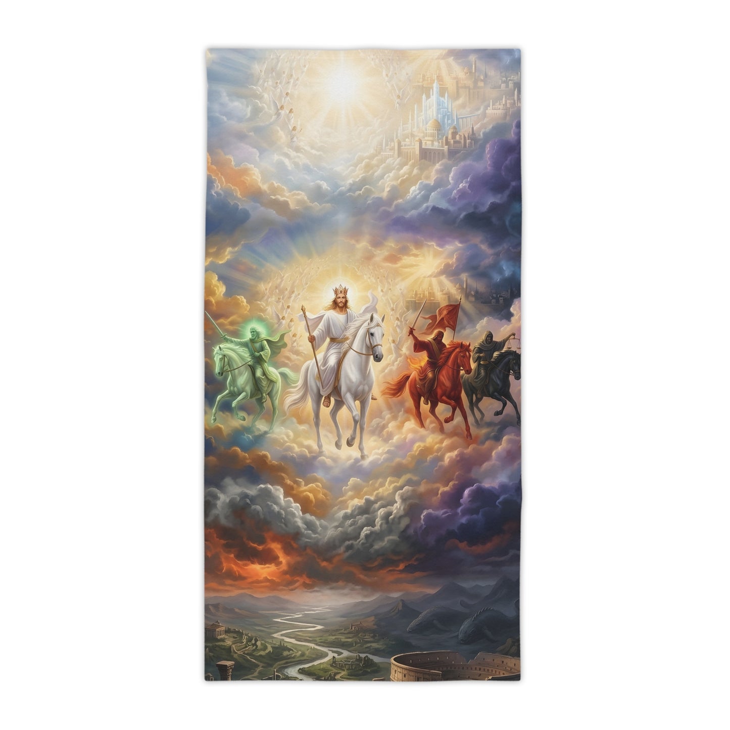 “Behold, A Pale Horse - The Four Horsemen” - Beach Towel