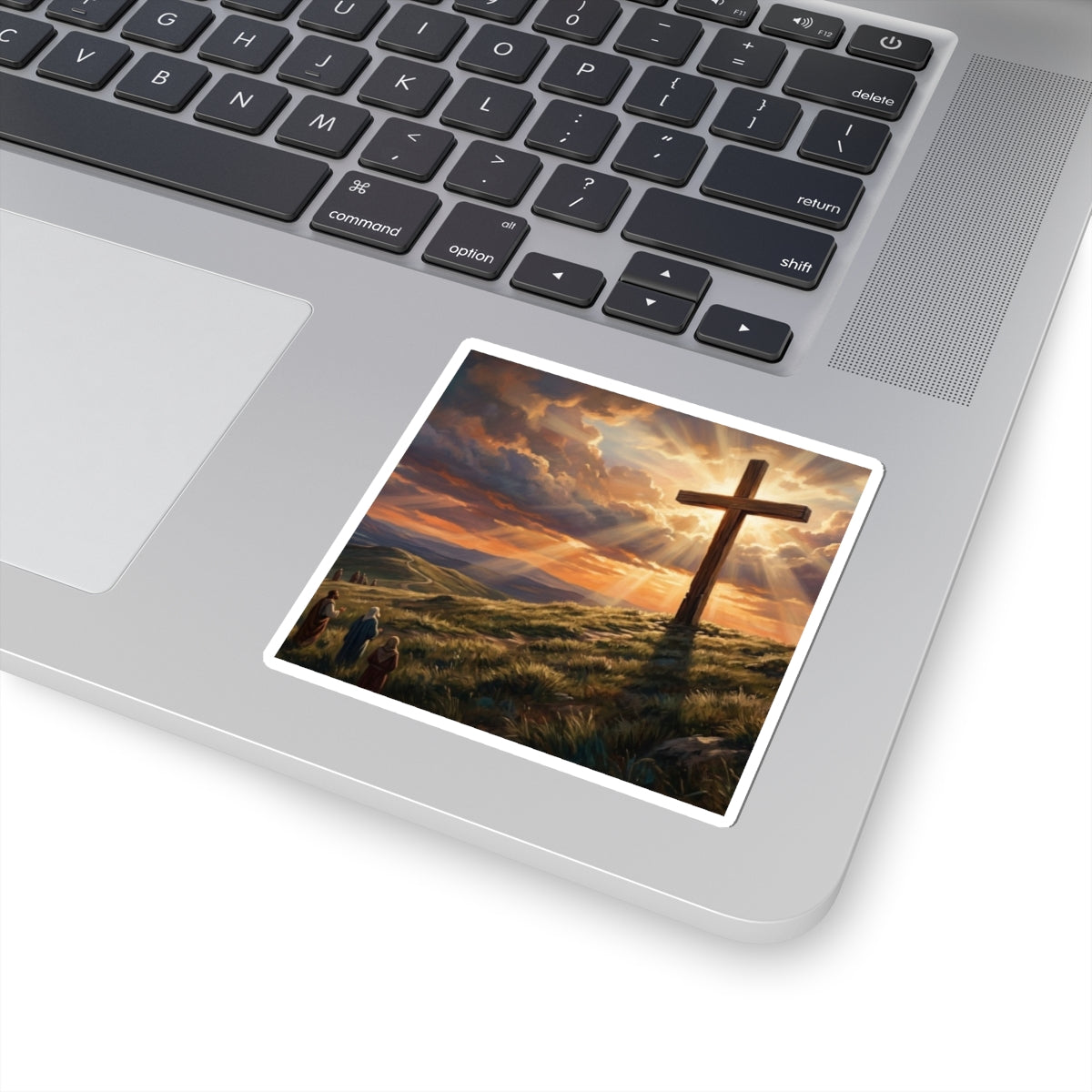 “The Old Rugged Cross - Sunset at Calvary” - Sticker