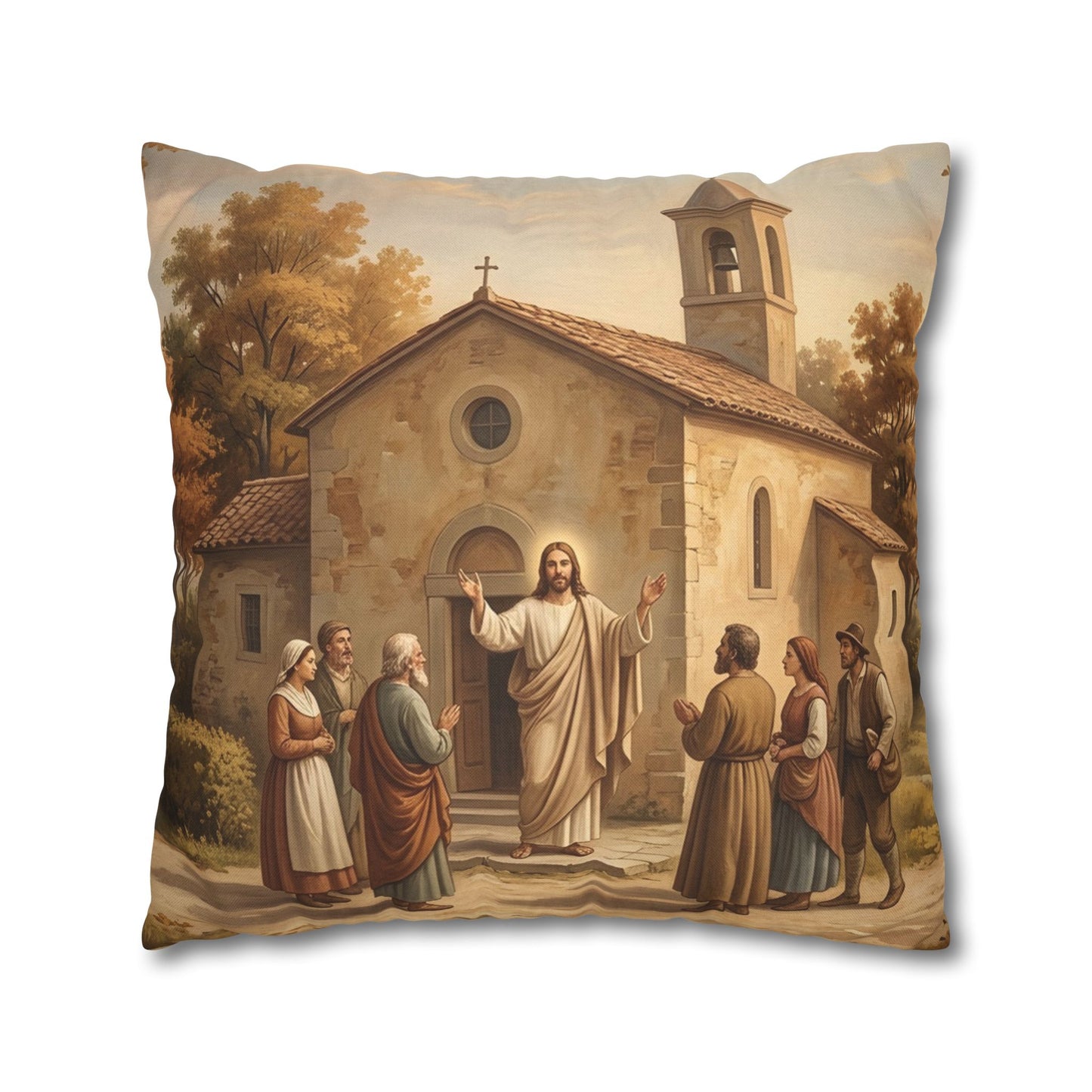 “Sanctuary in Serenity - Autumn's Golden Embrace” - Pillowcase