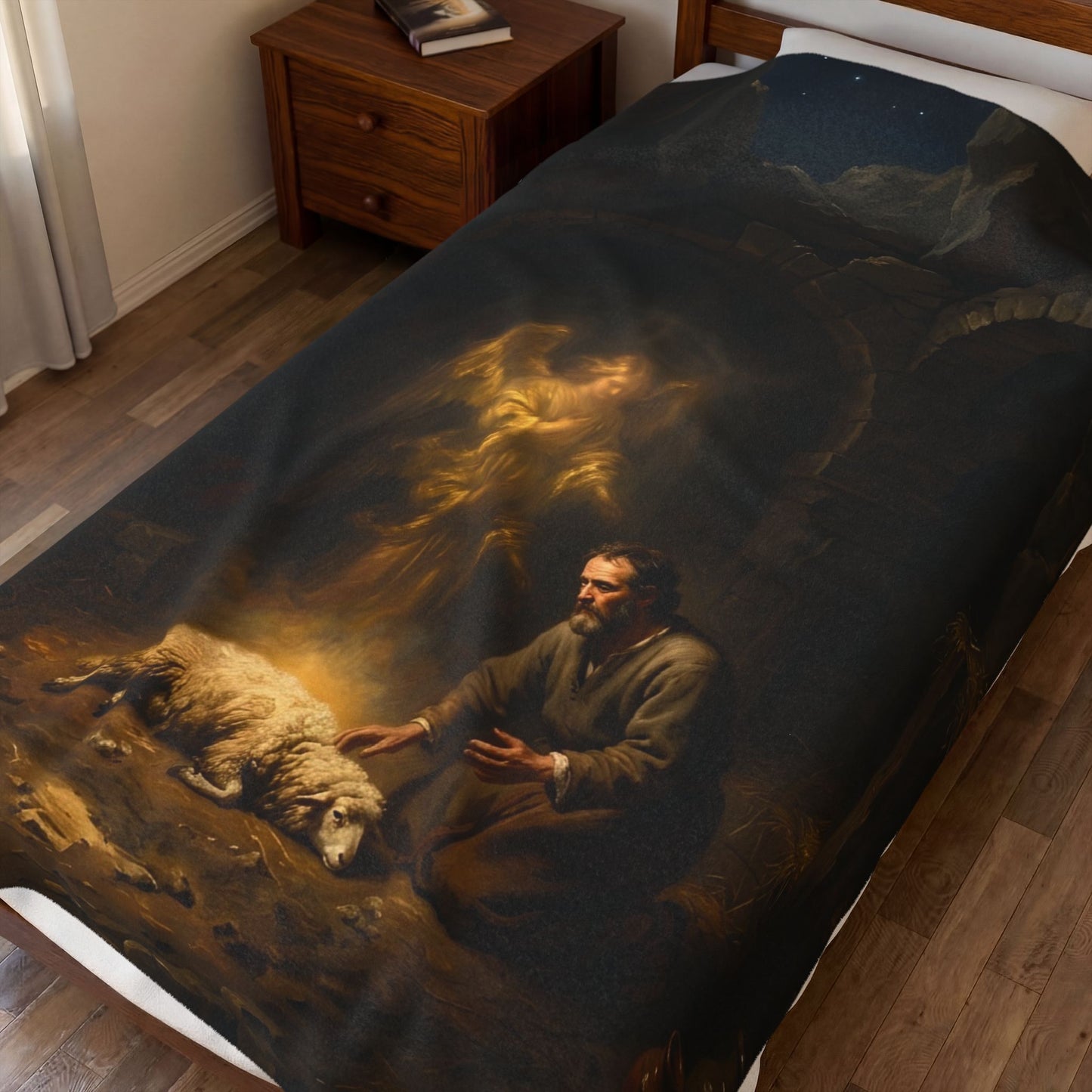 “Gideon's Fleece - Seeking Confirmation from God” - Plush Blanket