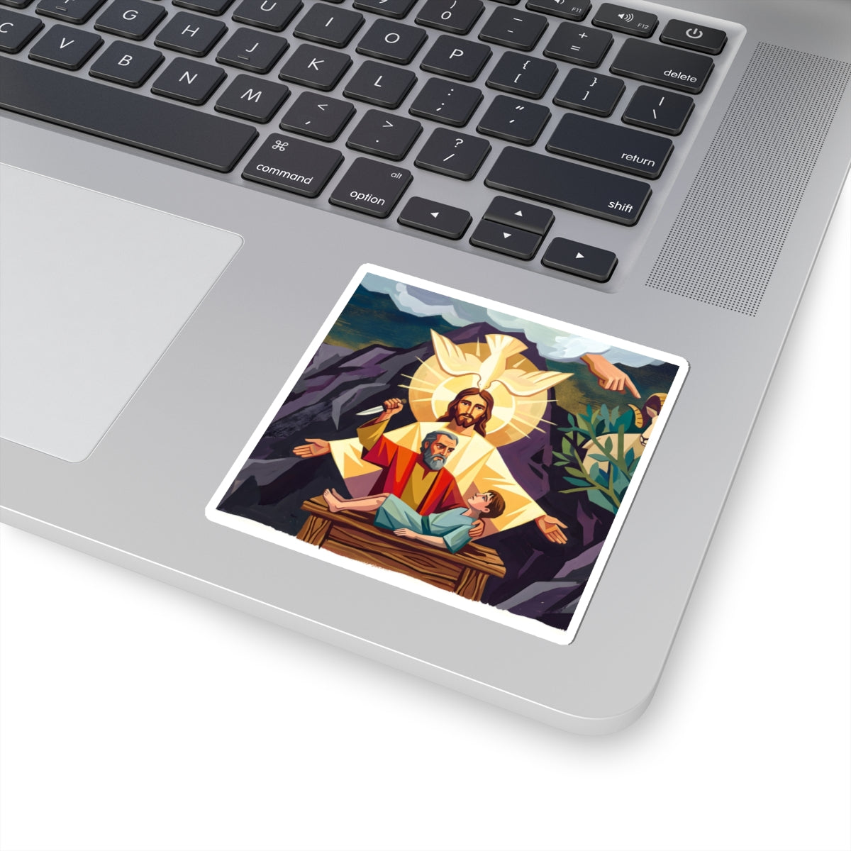 “The Lord Will Provide - Abraham and Isaac on Mount Moriah” - Sticker
