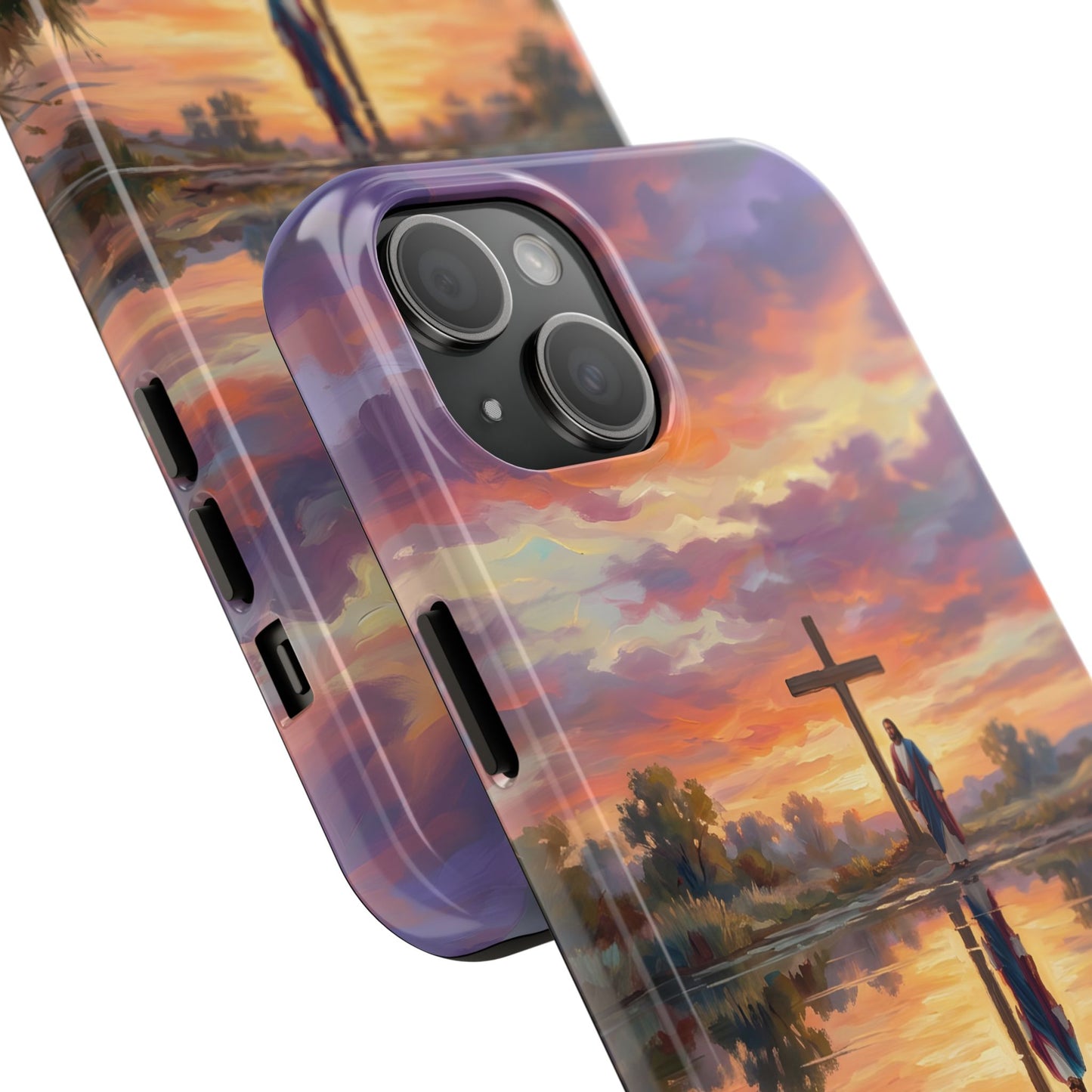 “Living Water - Cross Reflected at Dawn” - Phone Case