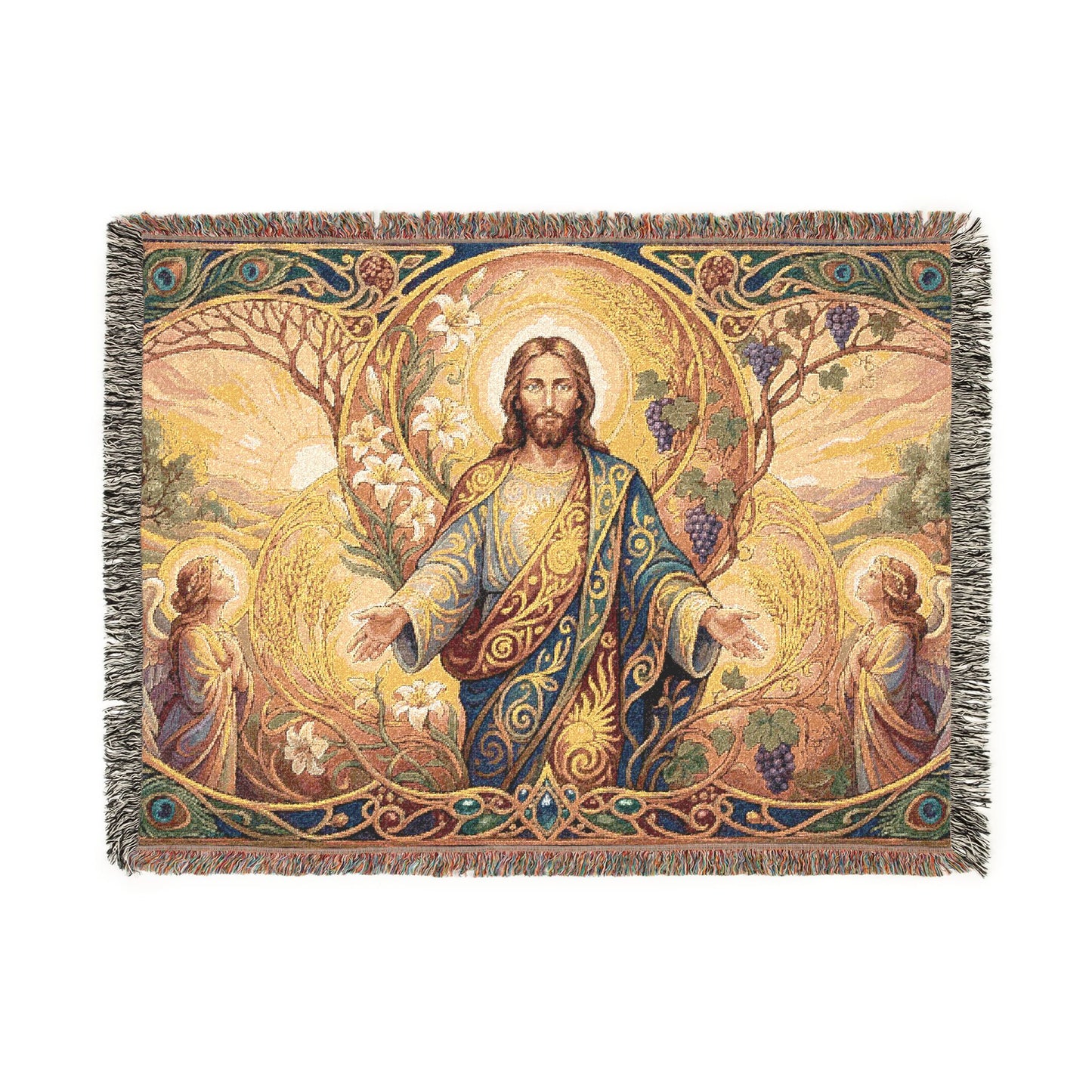 “New Mercies Every Morning - Golden Dawn of Hope” - Woven Blanket