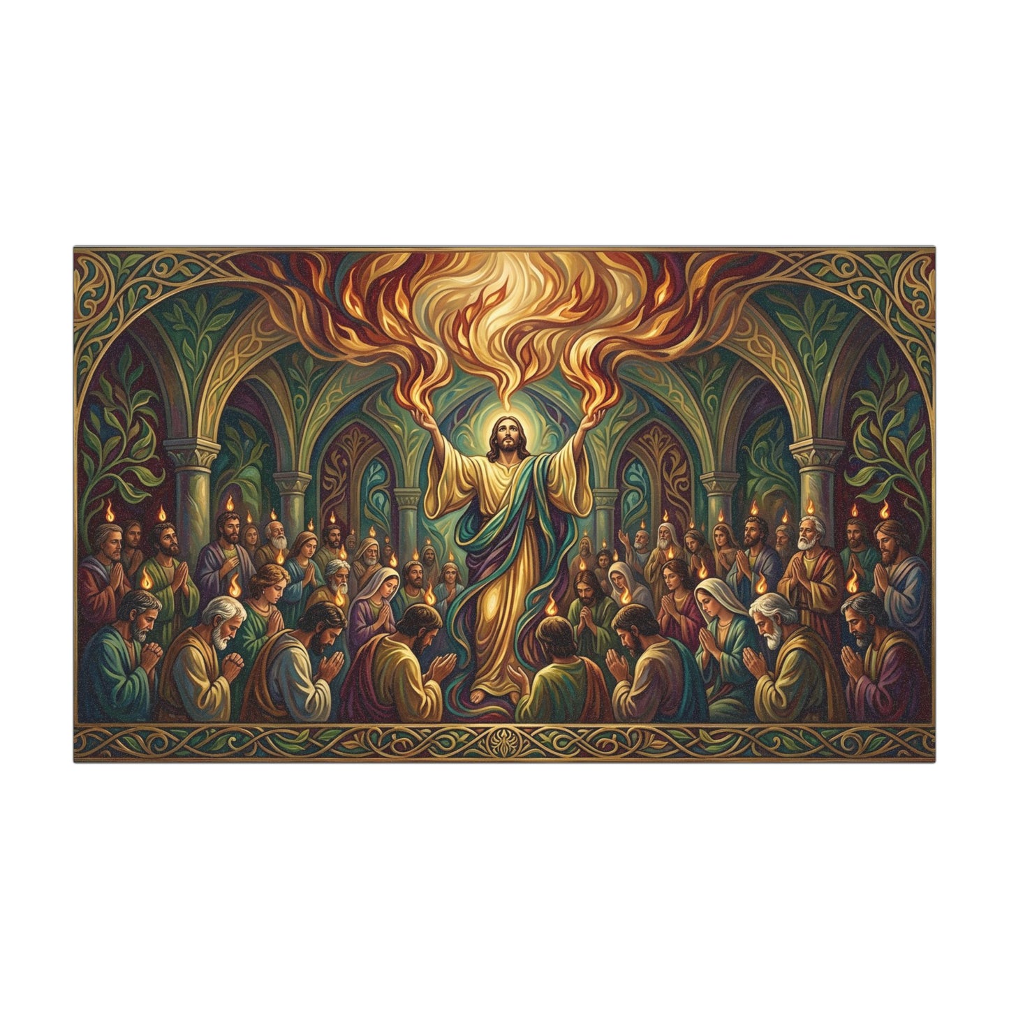 “Spirit Poured Out - Pentecost Flames Descending” - Car Magnet