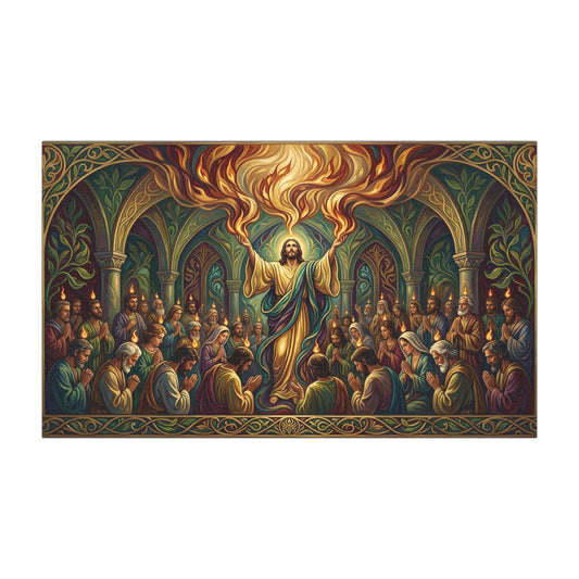 “Spirit Poured Out - Pentecost Flames Descending” - Car Magnet