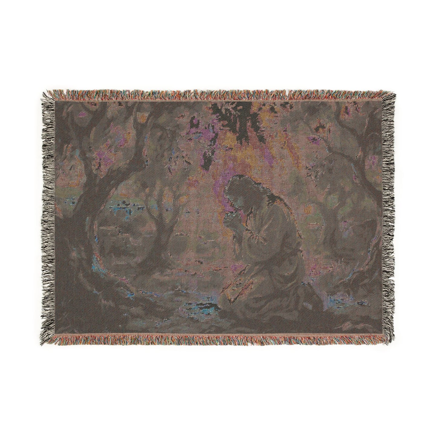 “Thy Will Be Done - Gethsemane Moonlight Prayer” - Woven Blanket