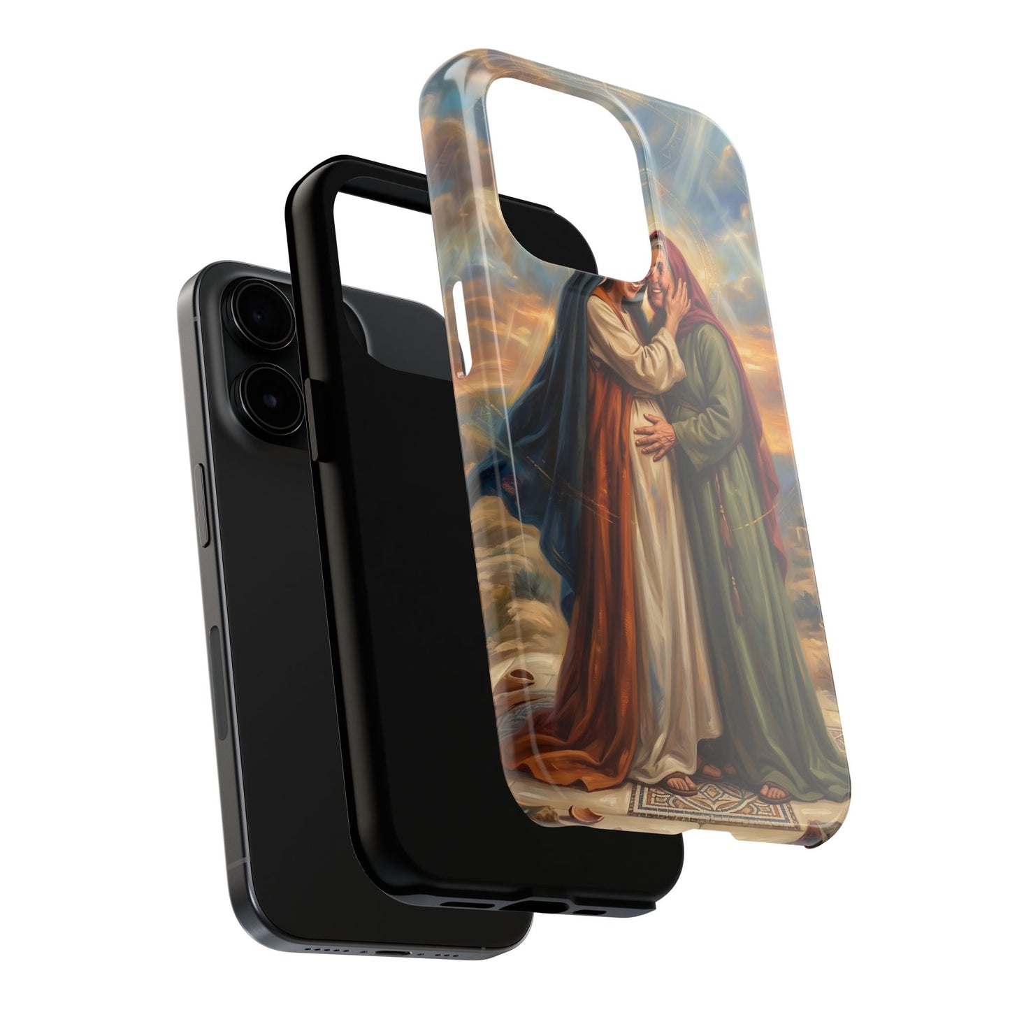 “Blessed Among Women - Mary and Elizabeth Embrace” - Phone Case