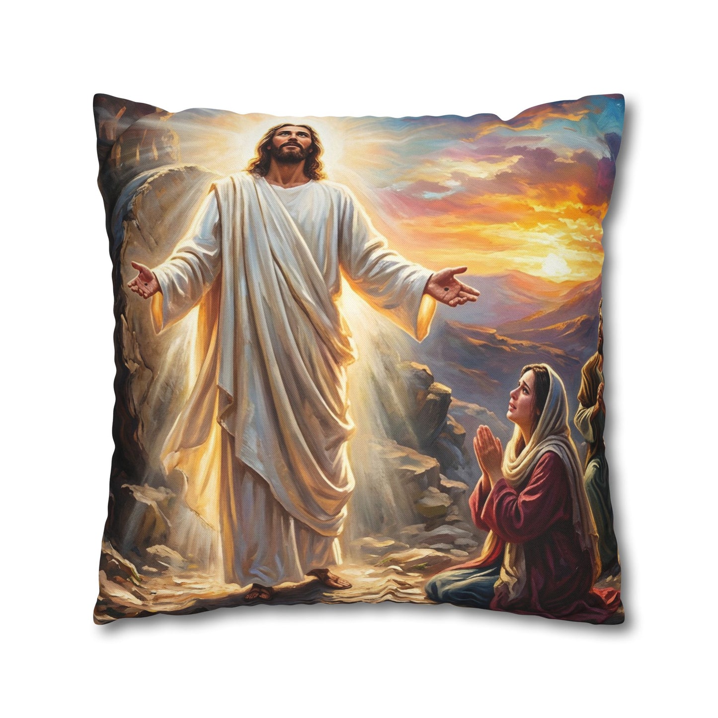 “He Is Risen - The Empty Tomb at Dawn” - Pillowcase
