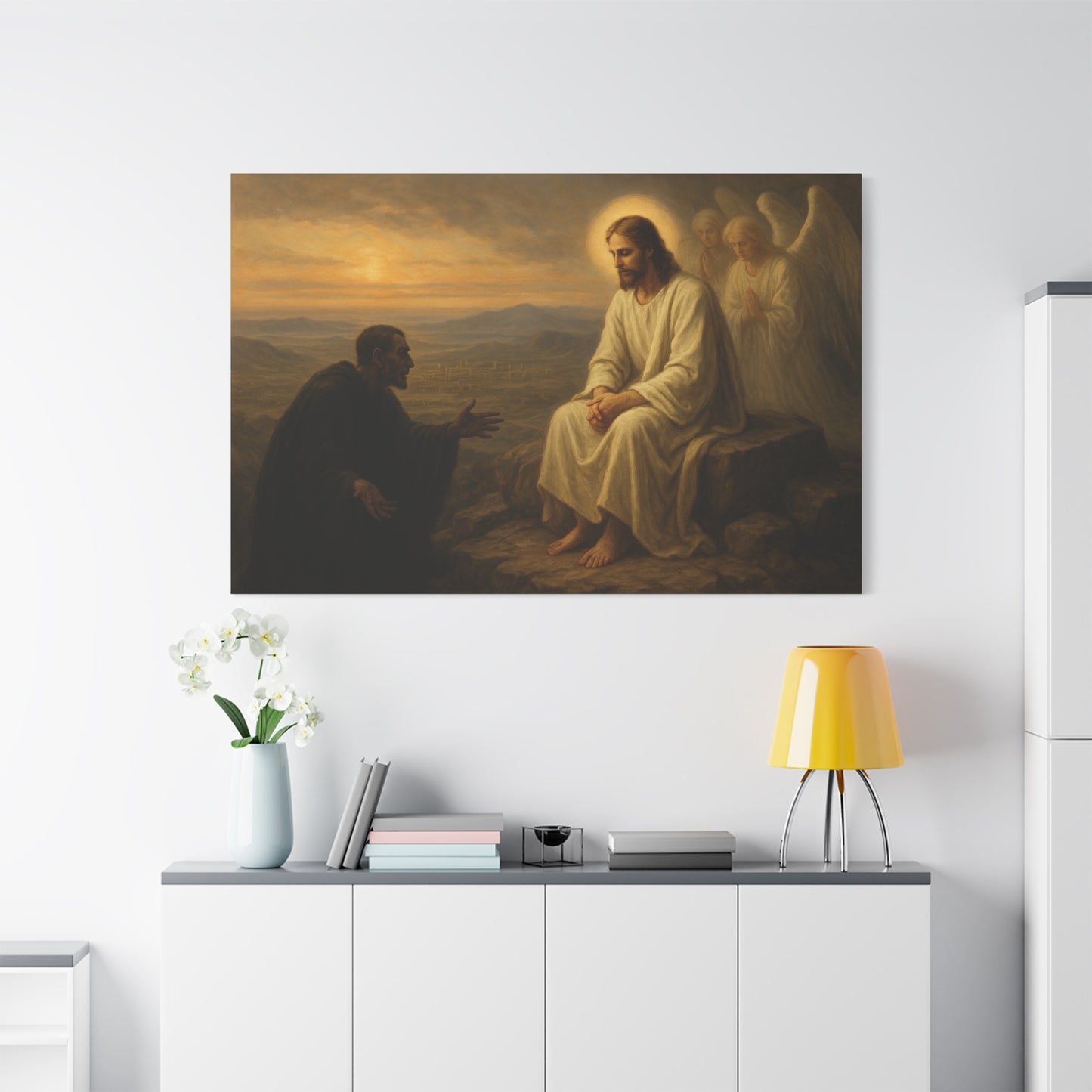 “The Temptation of Christ – Matthew 4:8–11” - Canvas Art